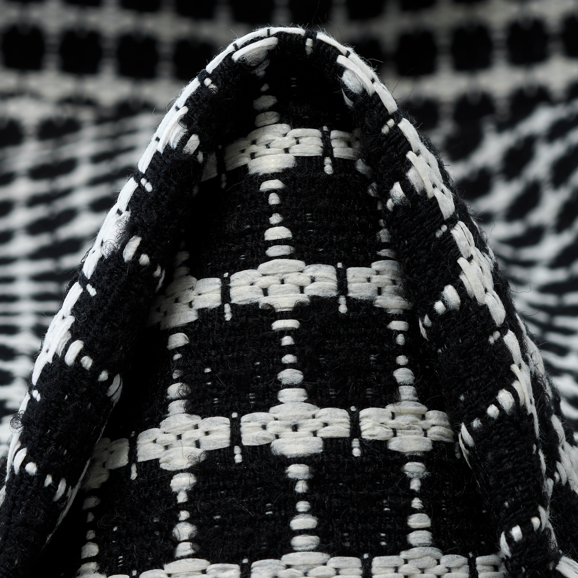 JACQUARD, COTTON, RAVEN BLACK&BRILLIANT WHITE