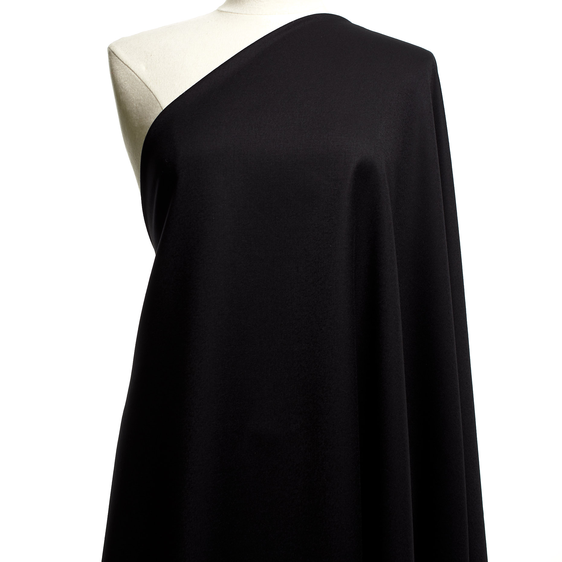 Flanell, Schurwolle, Elastik, Raven Black