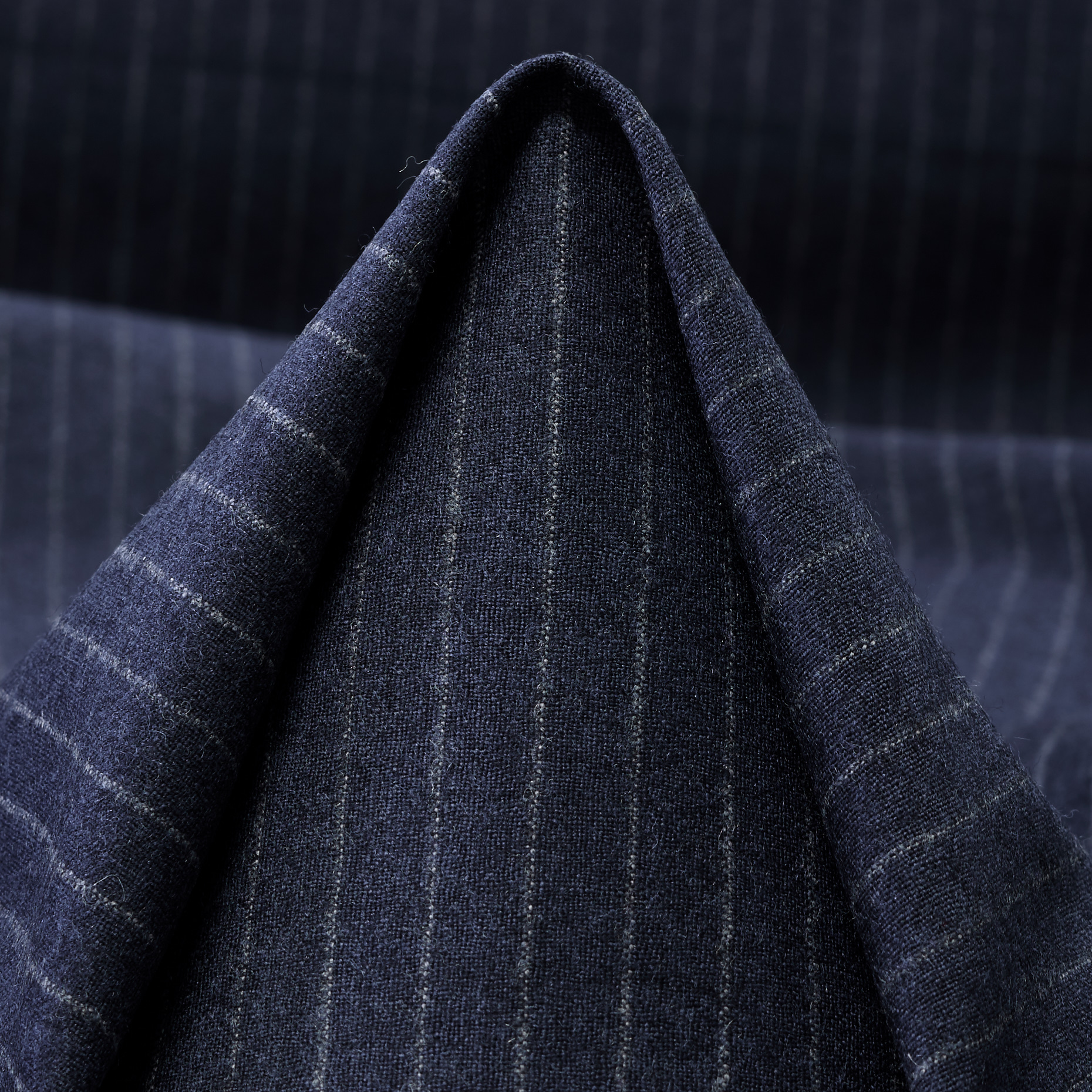 Flanella, Lana, Pinstripes, Nightshadow Blue&Heather (F000046062)