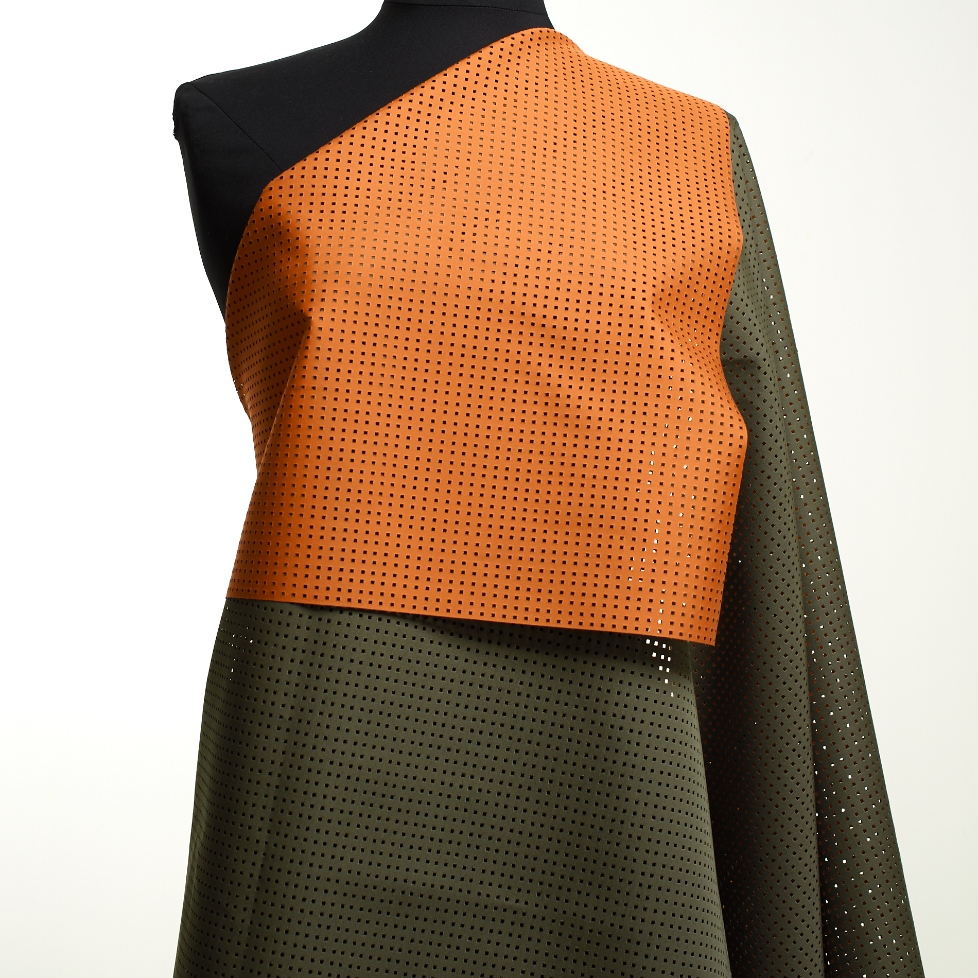 Двойной, Хлопок, Перфорированная, Burnt Orange