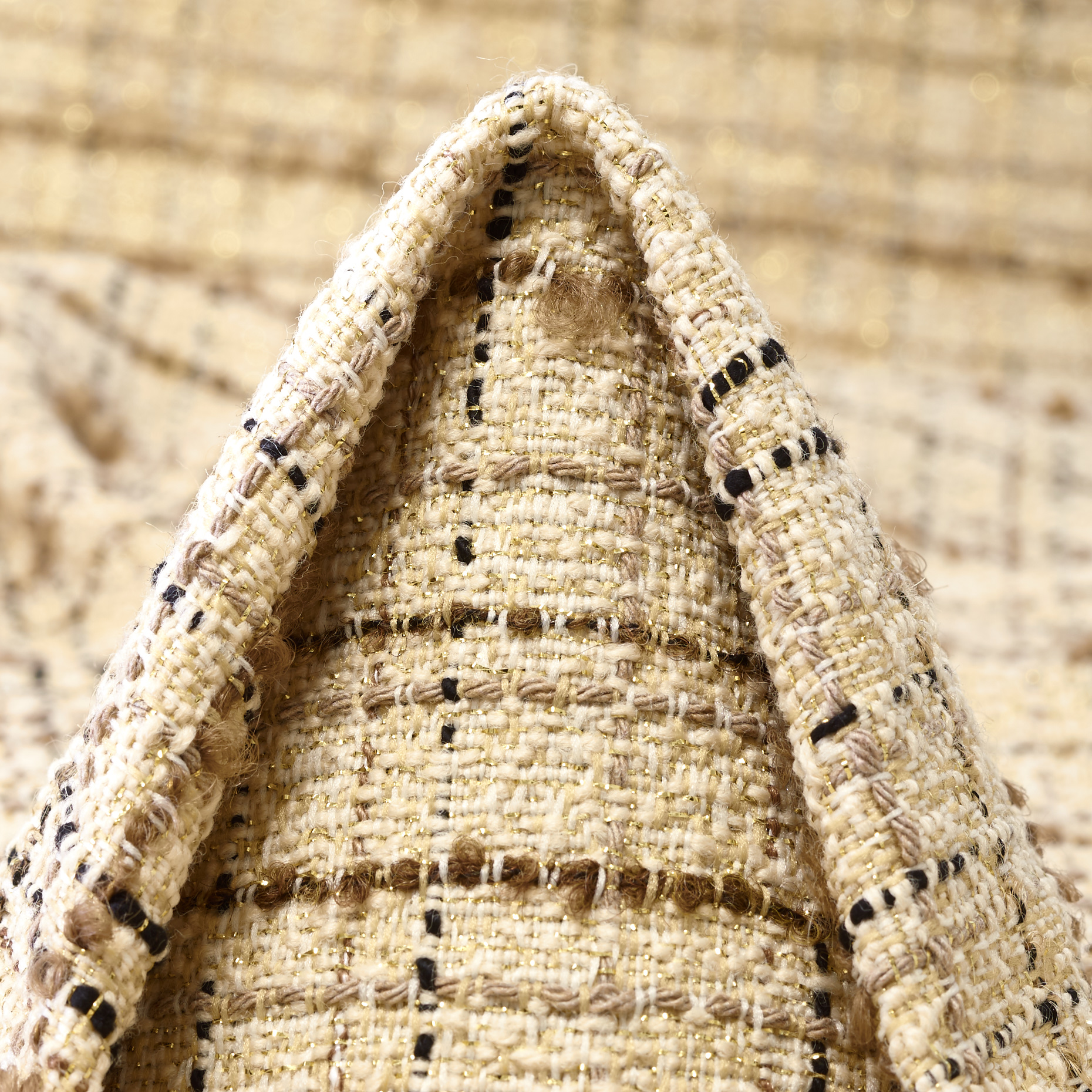 Chanel, Misto Cotone, Quadro, Gilded Beige&Brown Rice (P000007090)