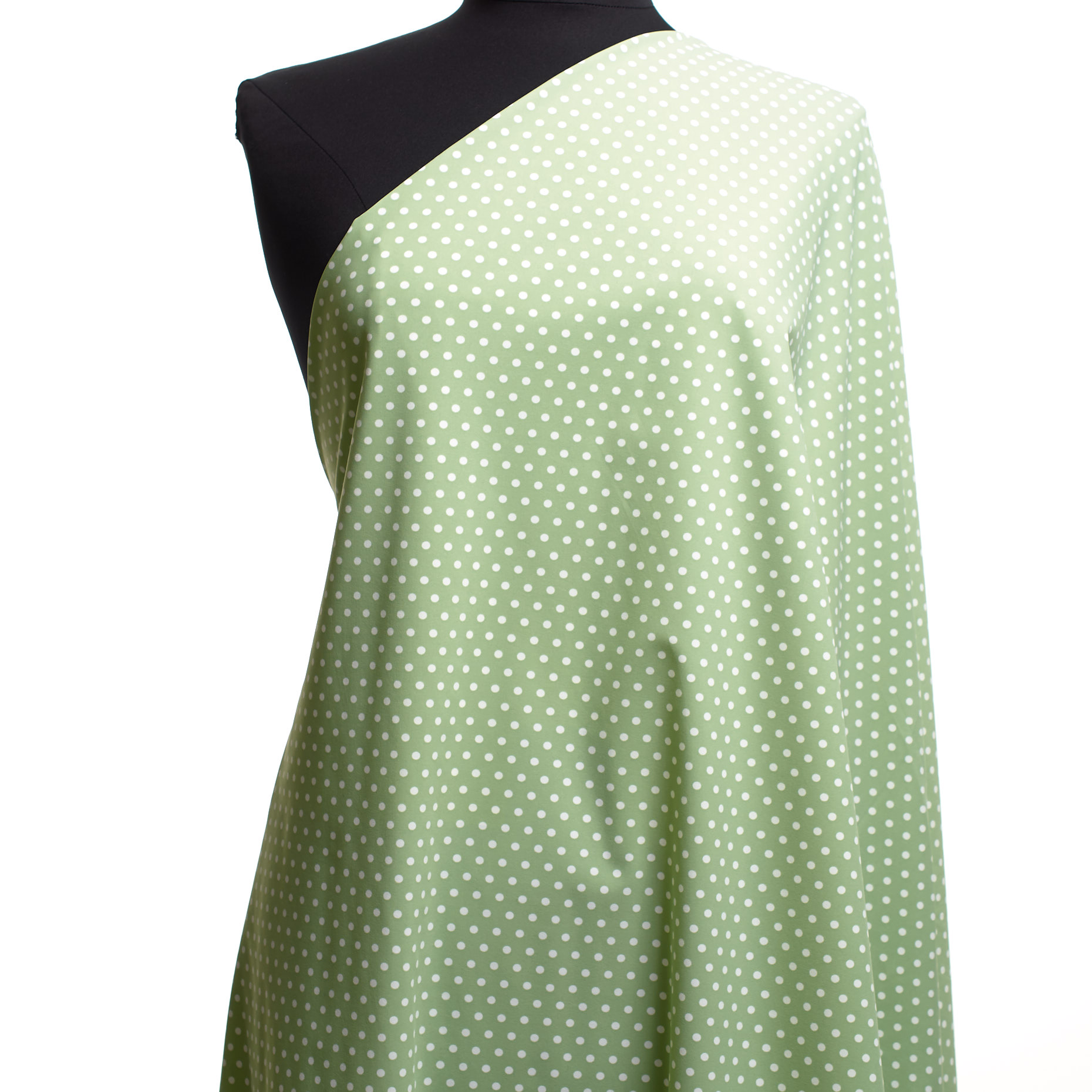 Techno Jersey, Dots, High Elasticity, Smoke Green