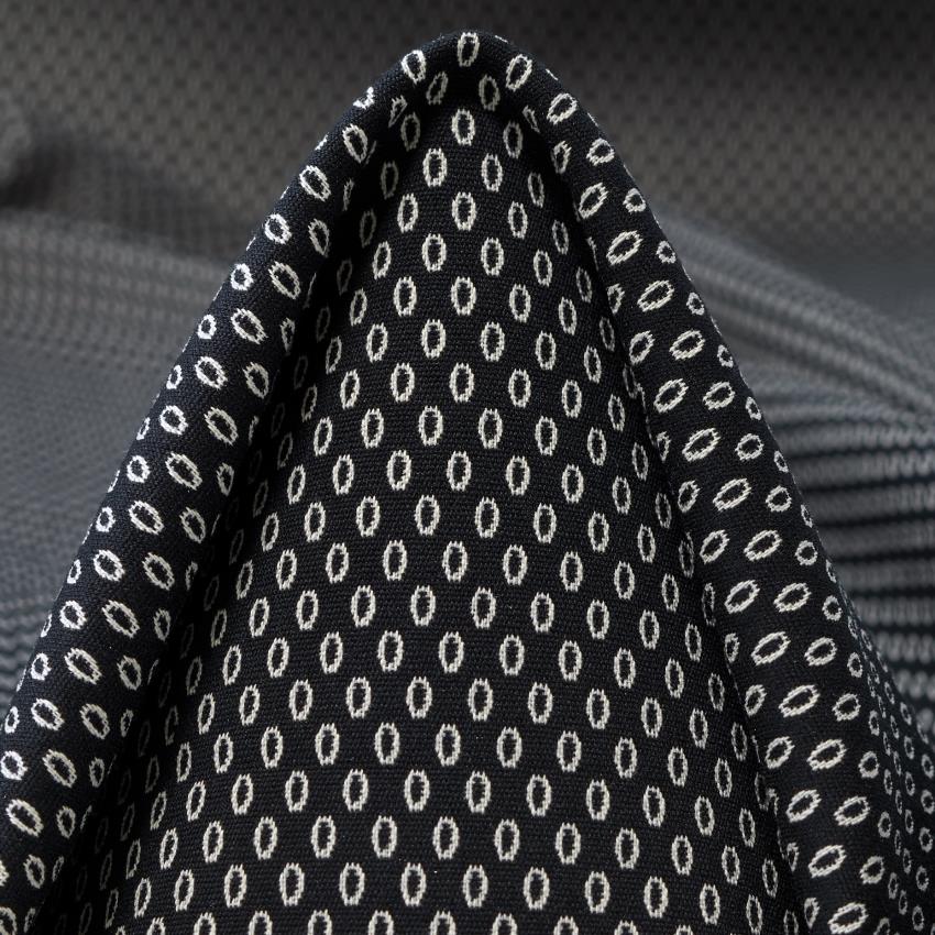 JACQUARD, COTTON, MICRO DESIGN, RAVEN BLACK&SNOW WHITE