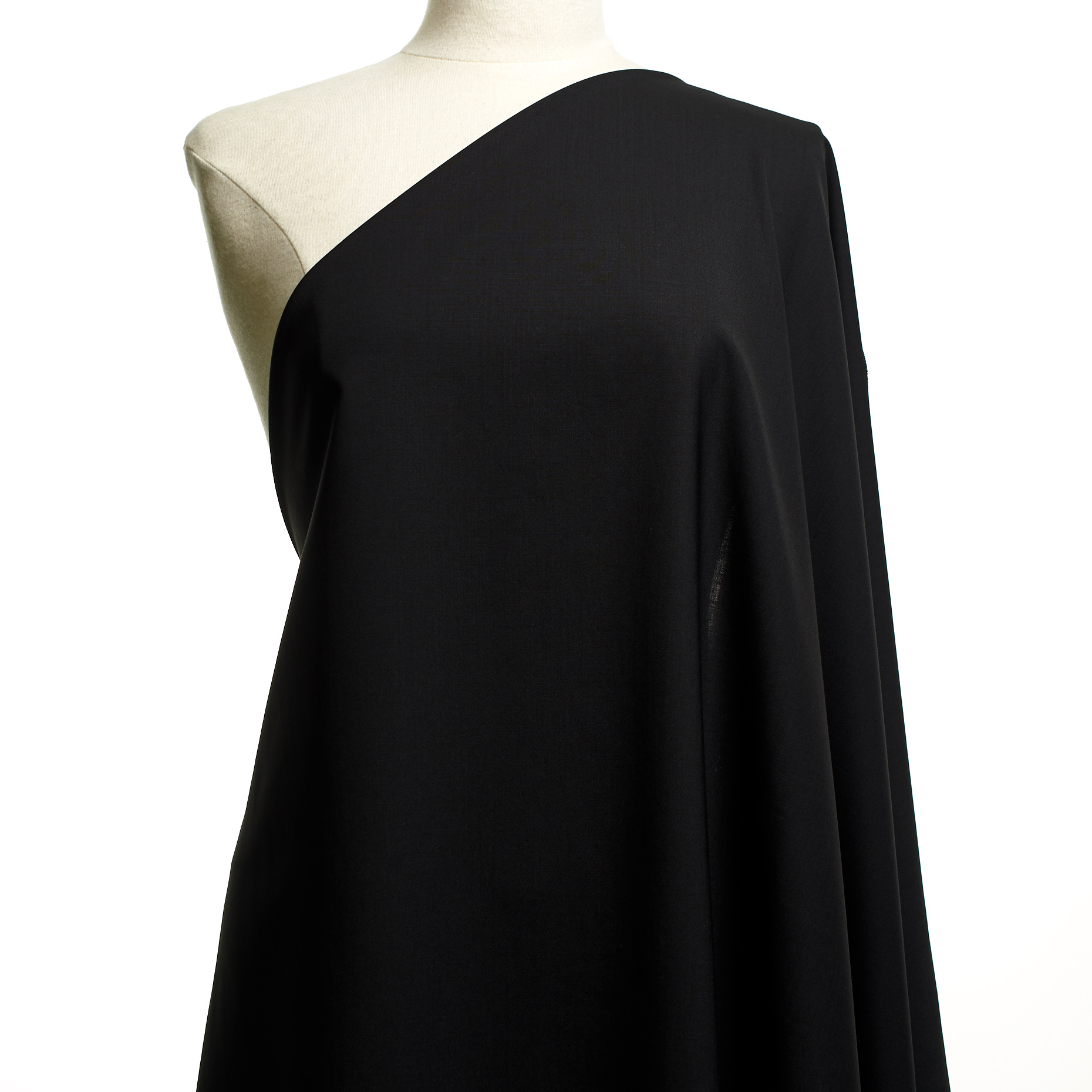 COOL WOOL, VIRGIN WOOL, ELASTIC, RAVEN BLACK