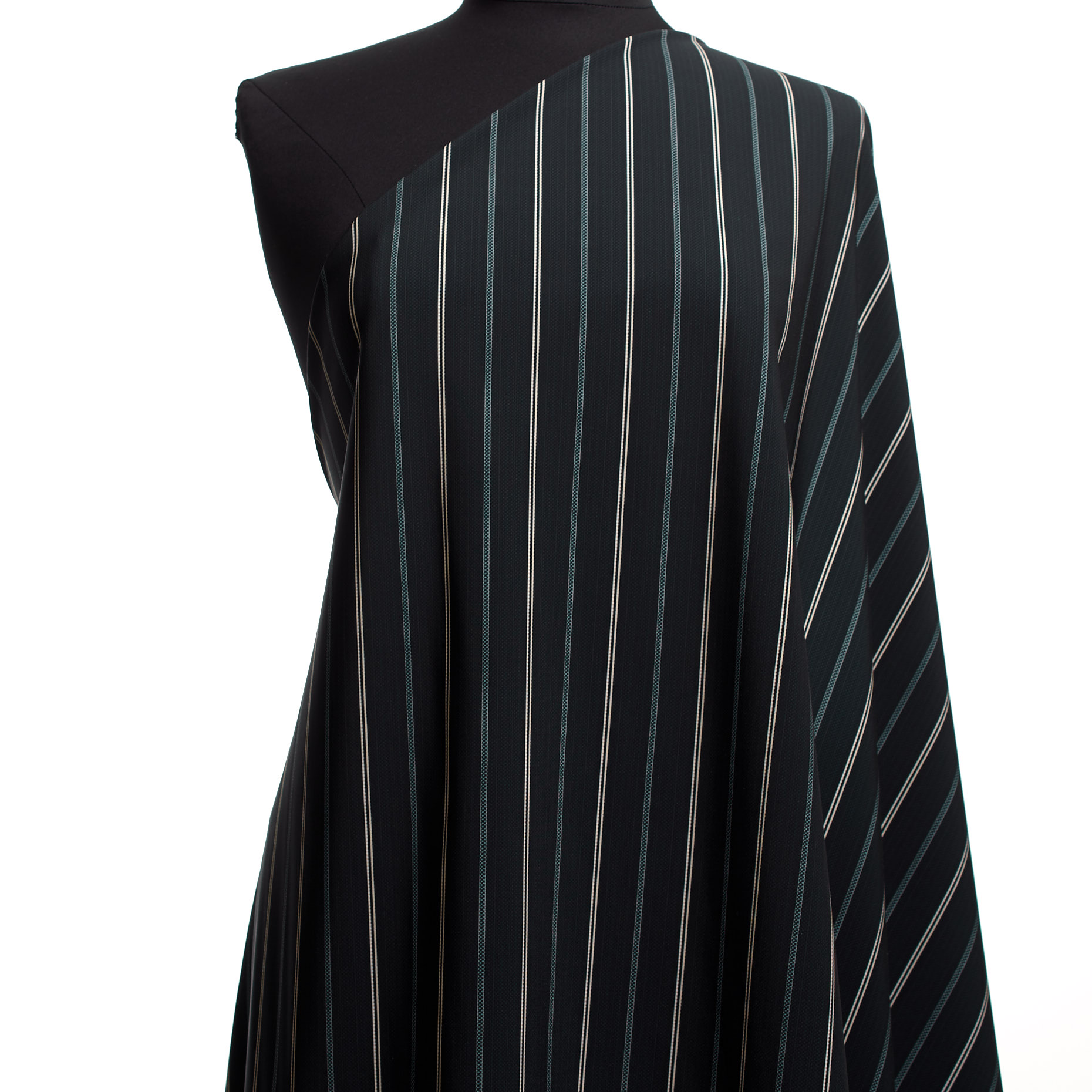 Techno Jersey, Stripes, High Elasticity, Dark Navy