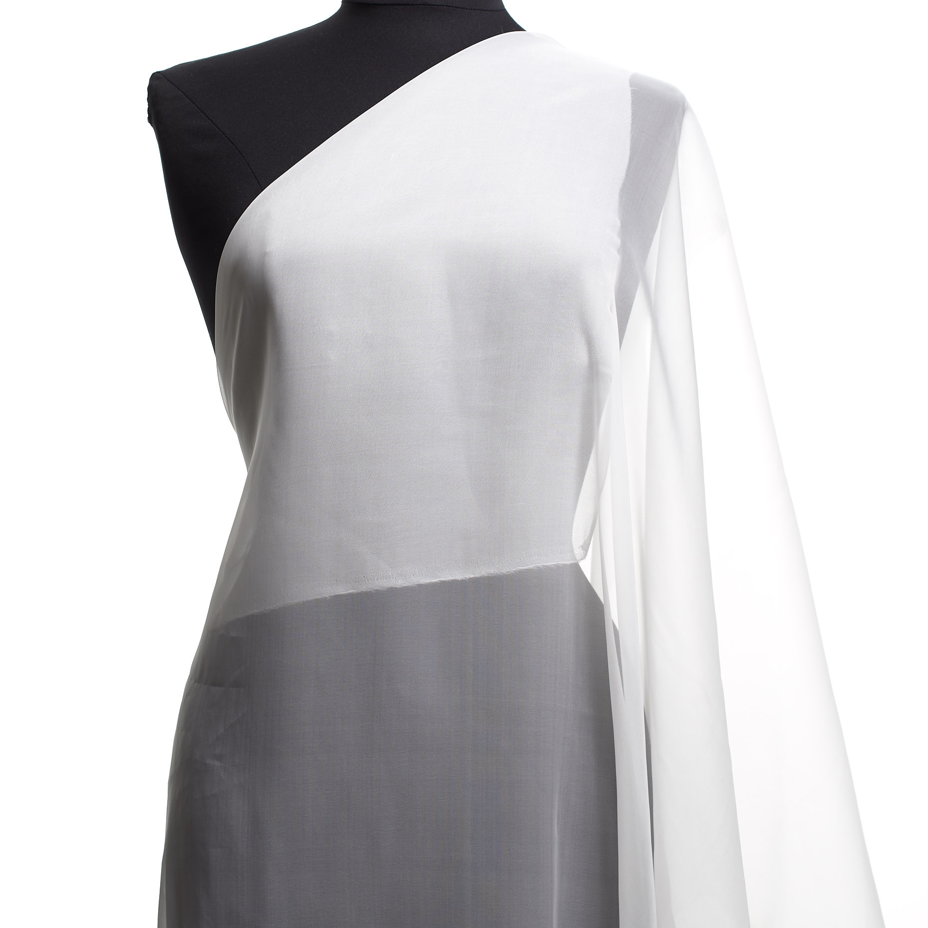 Chiffon, Silk, Brilliant White