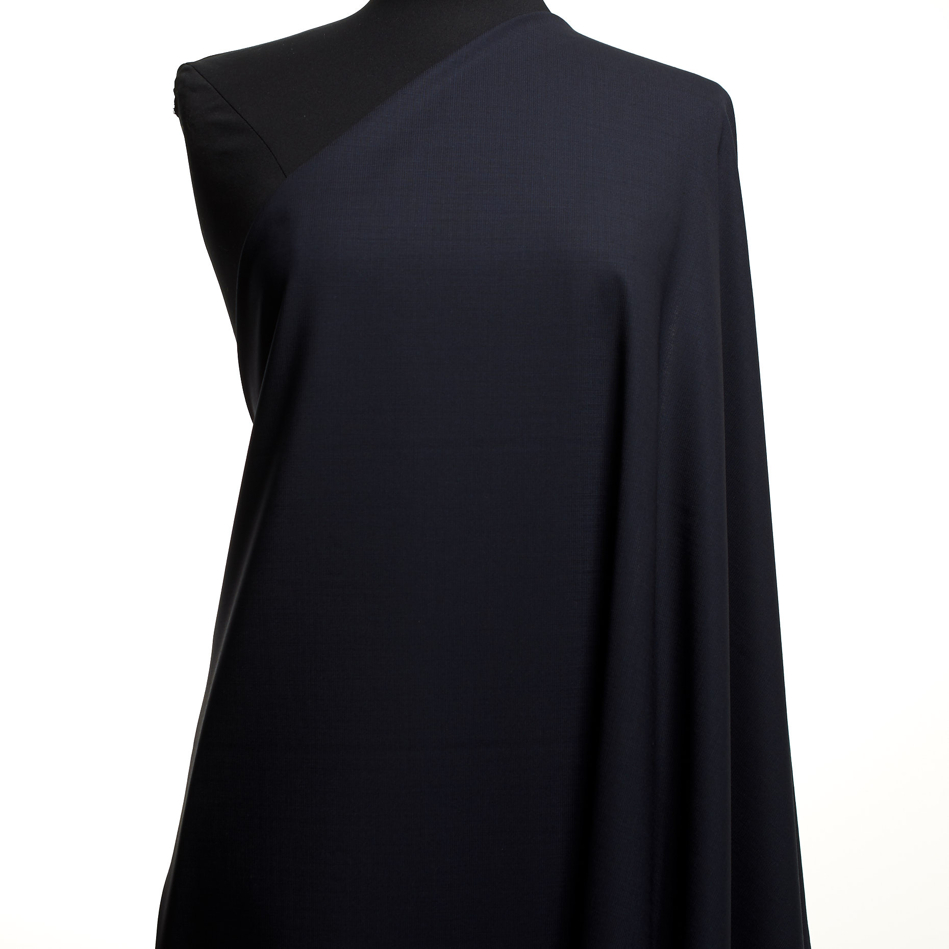 VIRGIN WOOL, ELASTIC, JET BLACK