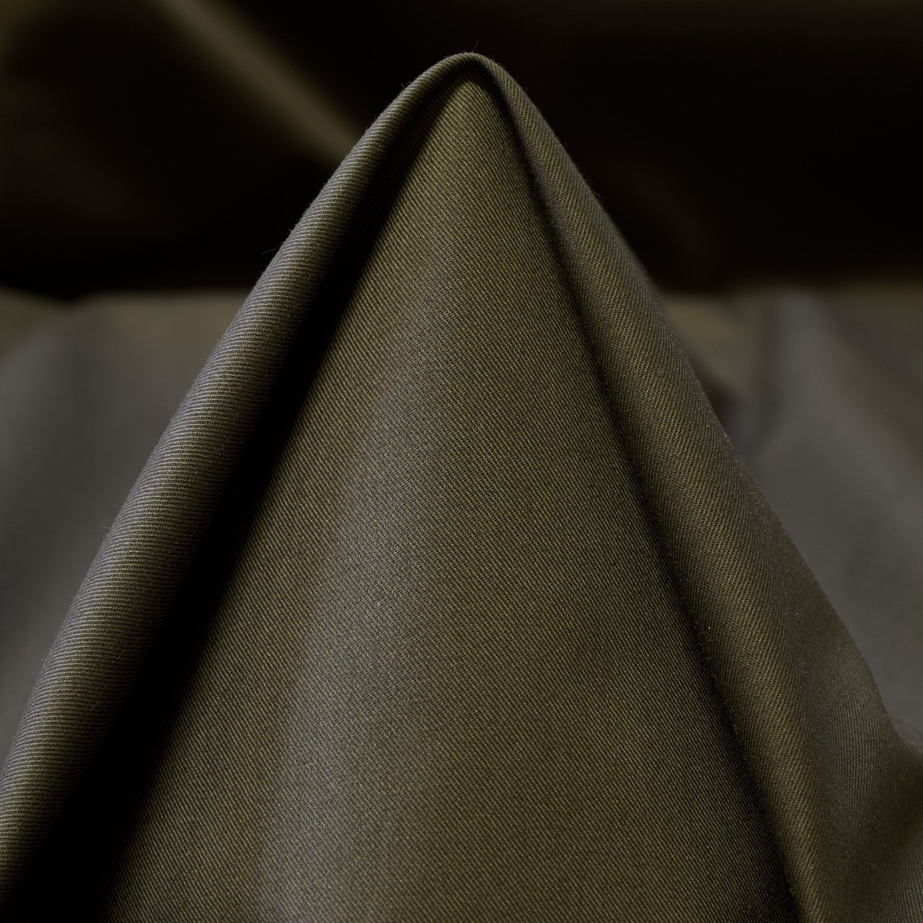 POPLIN, COTTON, ELASTIC, COVERT GREEN