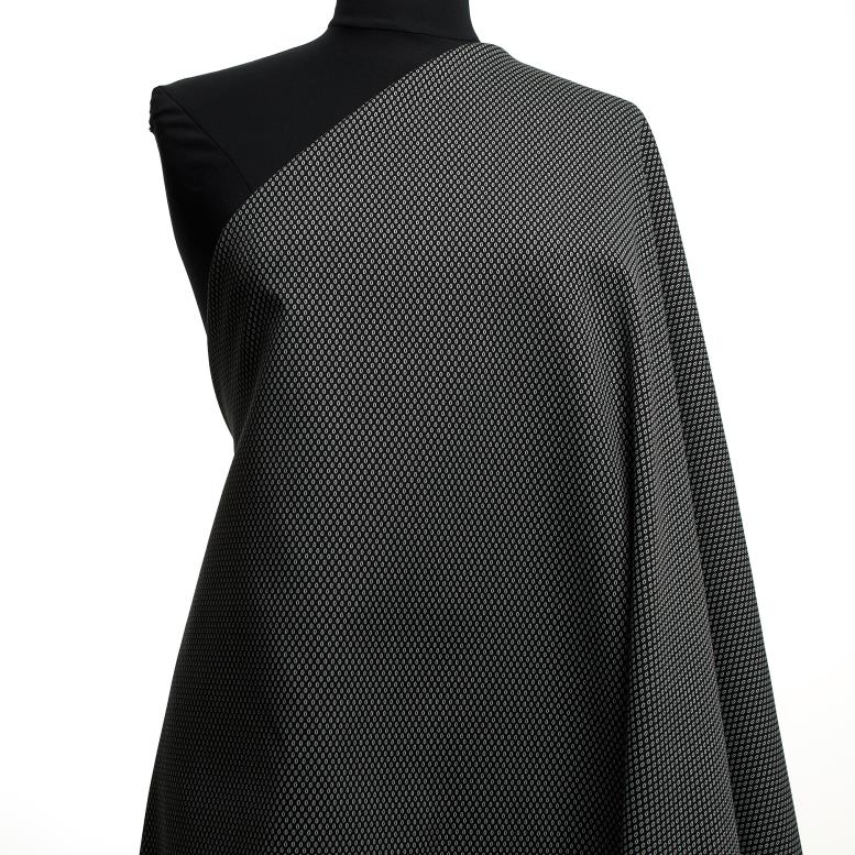 JACQUARD, COTTON, MICRO DESIGN, RAVEN BLACK&SNOW WHITE
