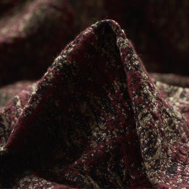 JERSEY, JACQUARD, MERLOT&ALMOND