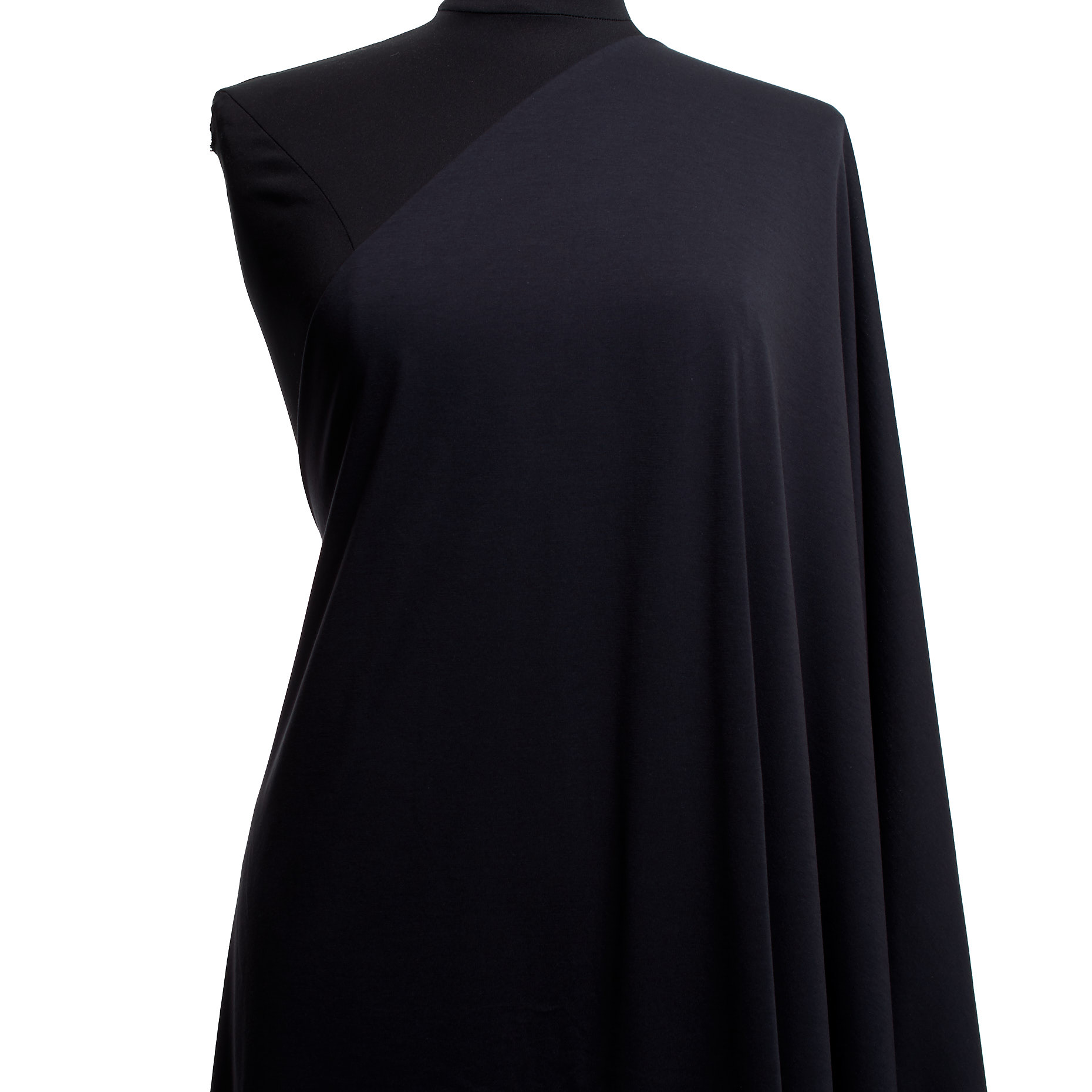 SINGLE JERSEY, COTTON, RAVEN BLACK