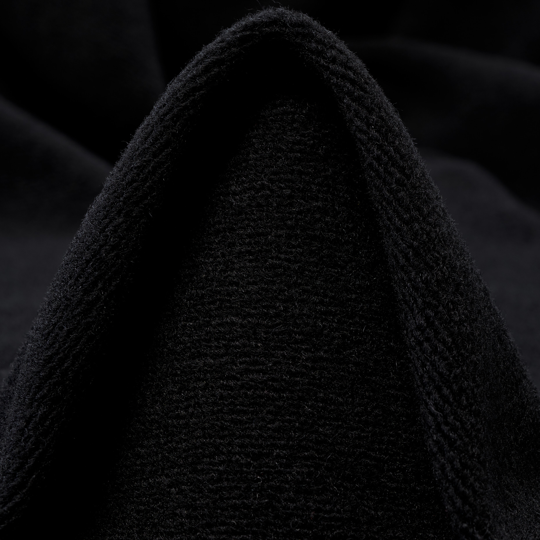 Jersey, Wolle Mix, Brushed, Jet Black