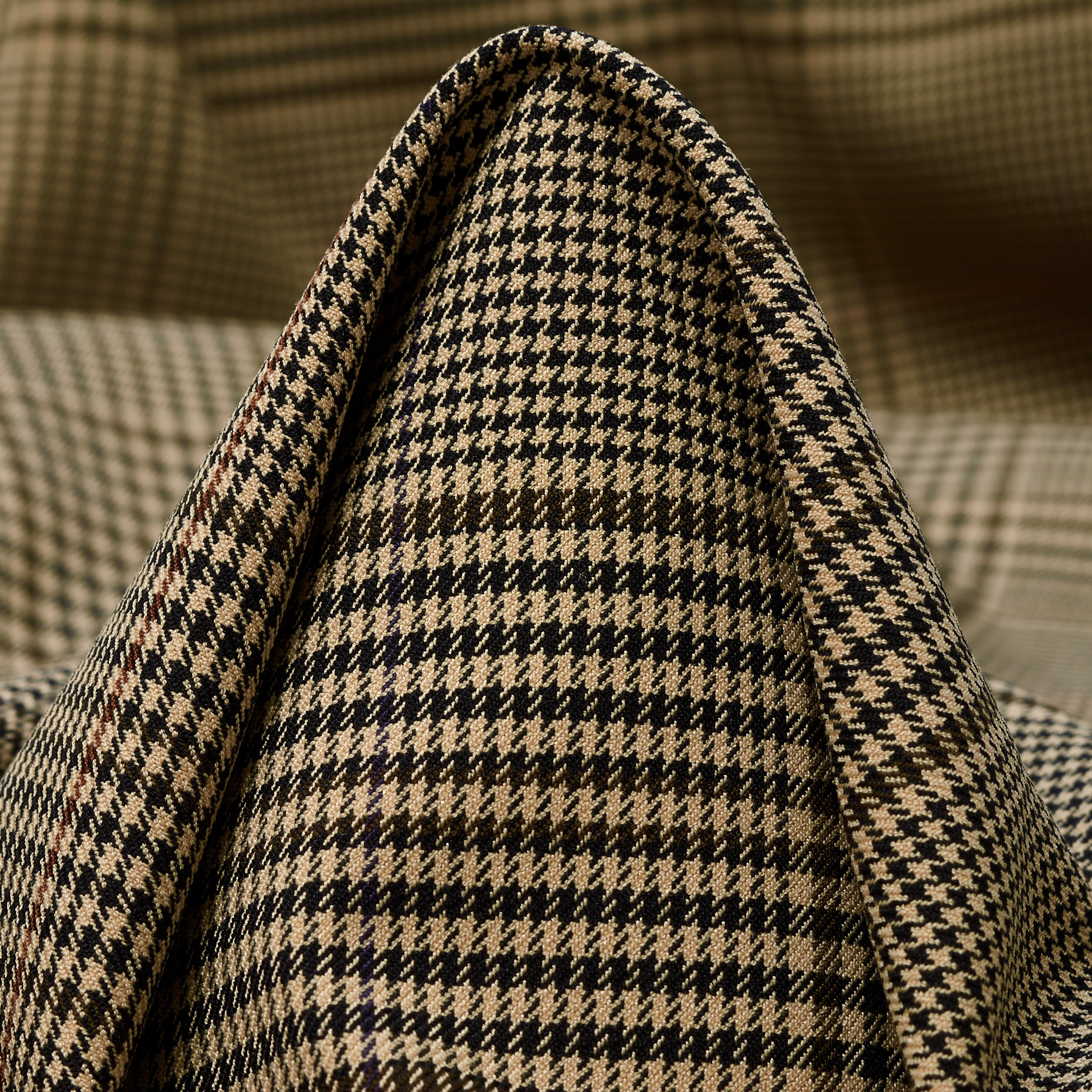 Viscose Blend, Elastic, Check, Anthracite&Oyster Gray