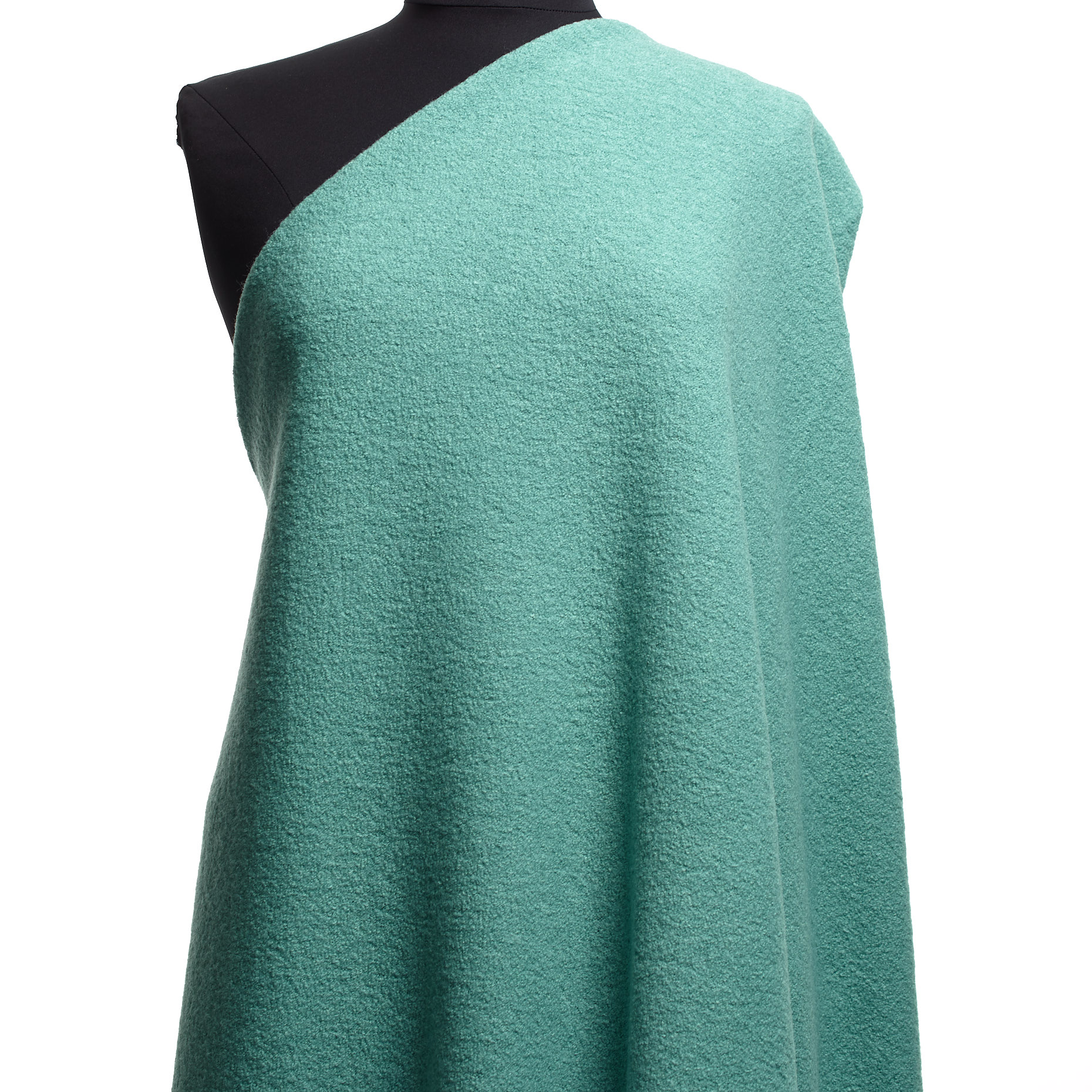 Jersey, Gekochte Wolle, Bouclè, Turquoise