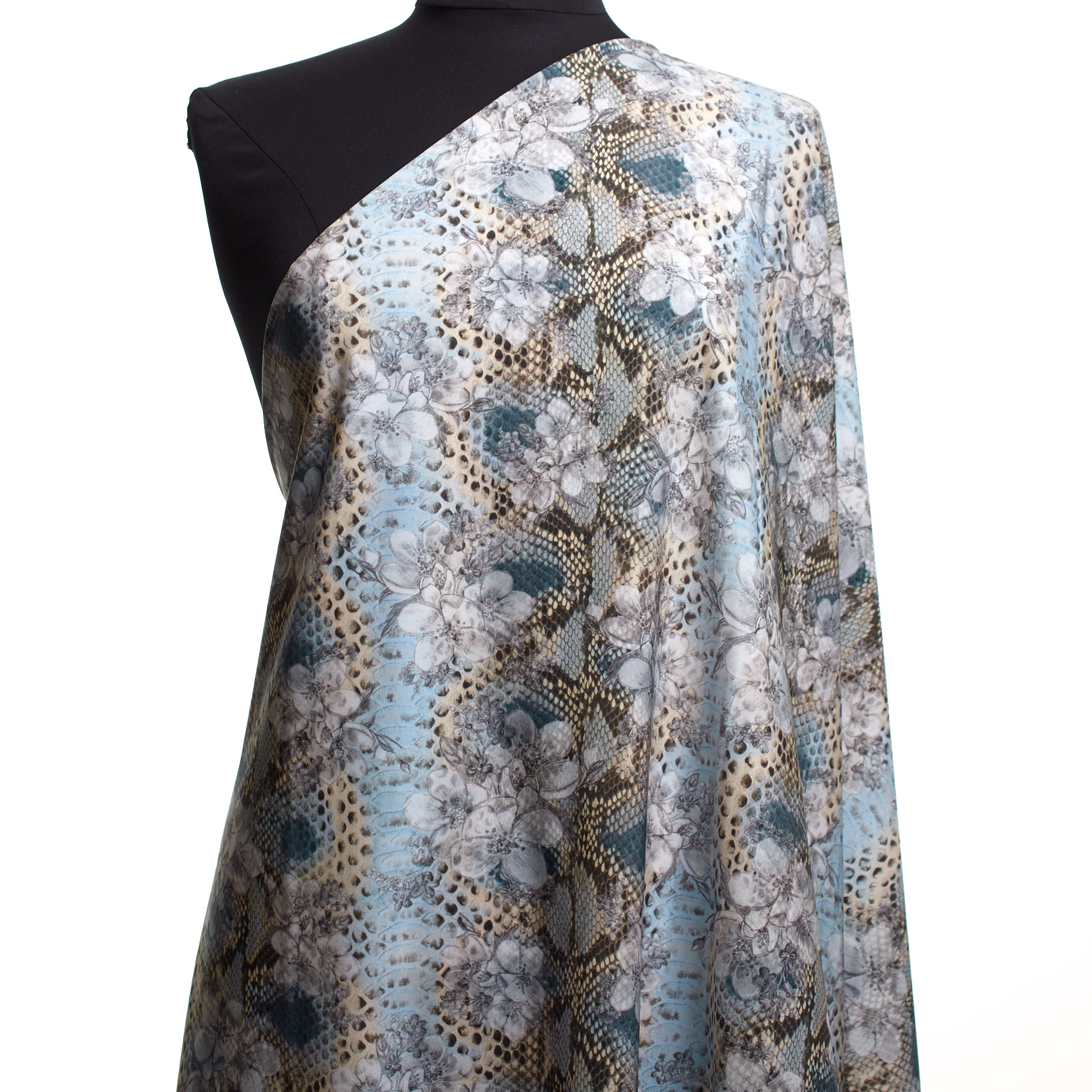 TECHNO JERSEY, PRINTED, HIGH ELASTICITY, NIAGARA MIST