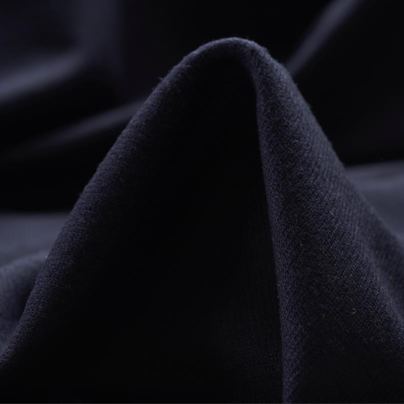 DOUBLE, JERSEY, WOOL CASHMERE, DARK BLUE