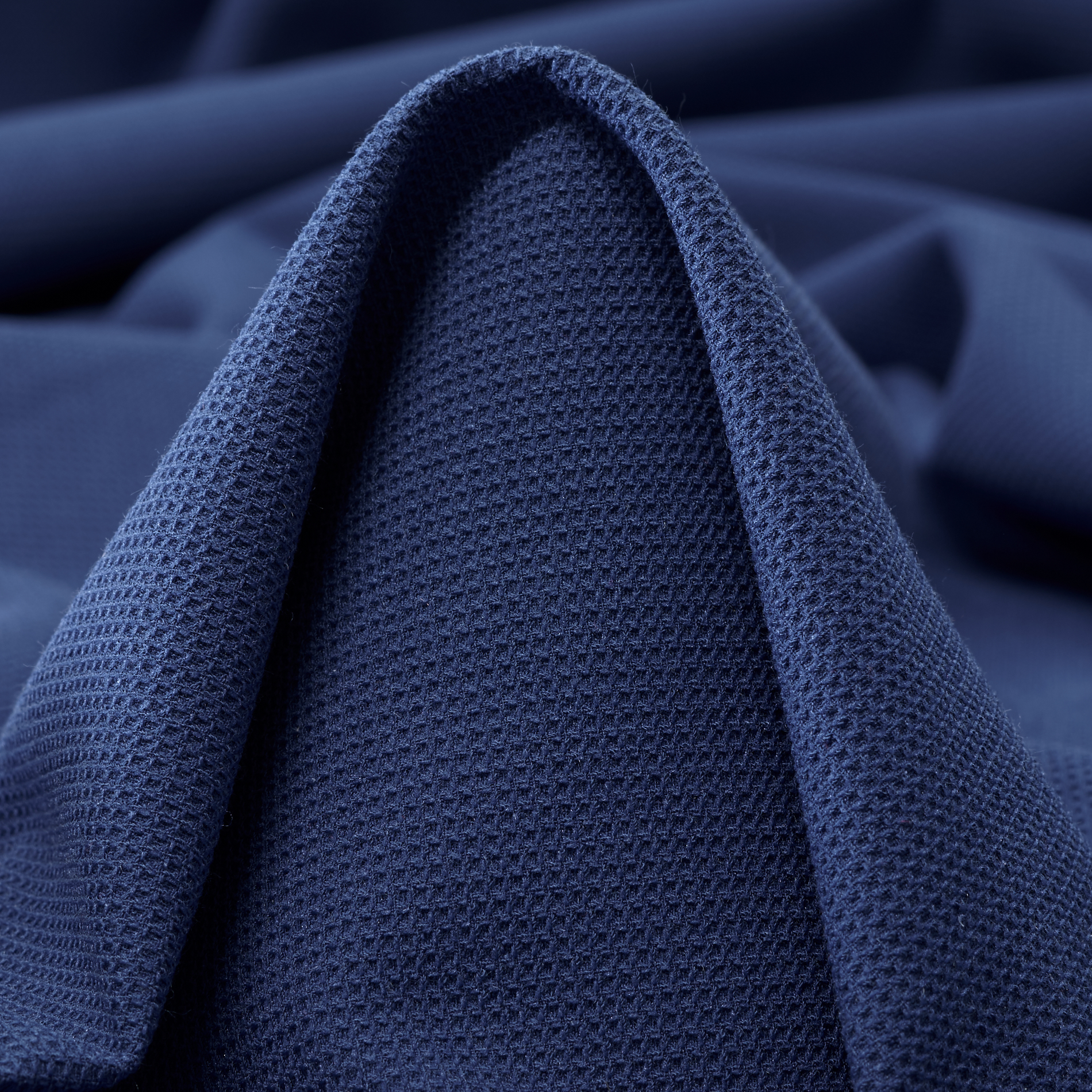 Poliviscosa, Crêpe, Micro Design, True Blue (F000035365)