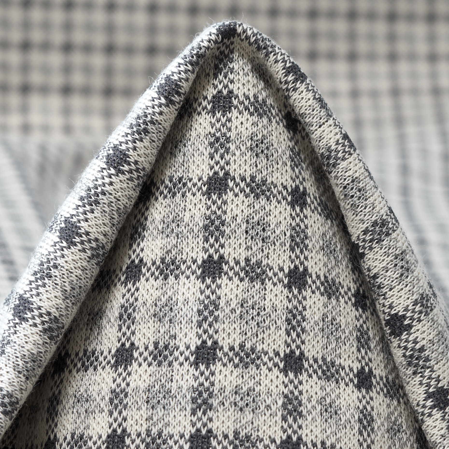 Jersey, Jacquard, Baumwolle, White Onyx&Ghost Gray