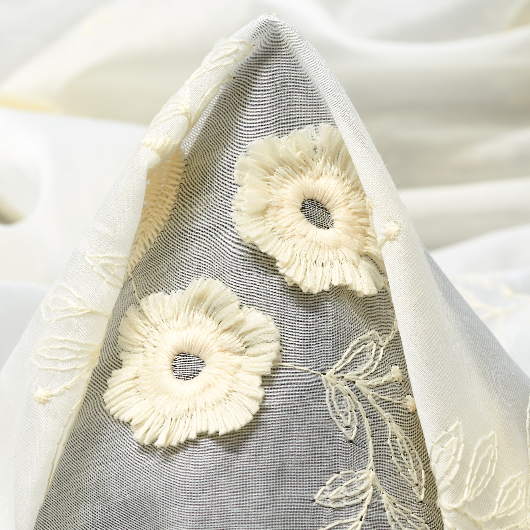 Batyst, Lyocell, Haftowane, Antique White