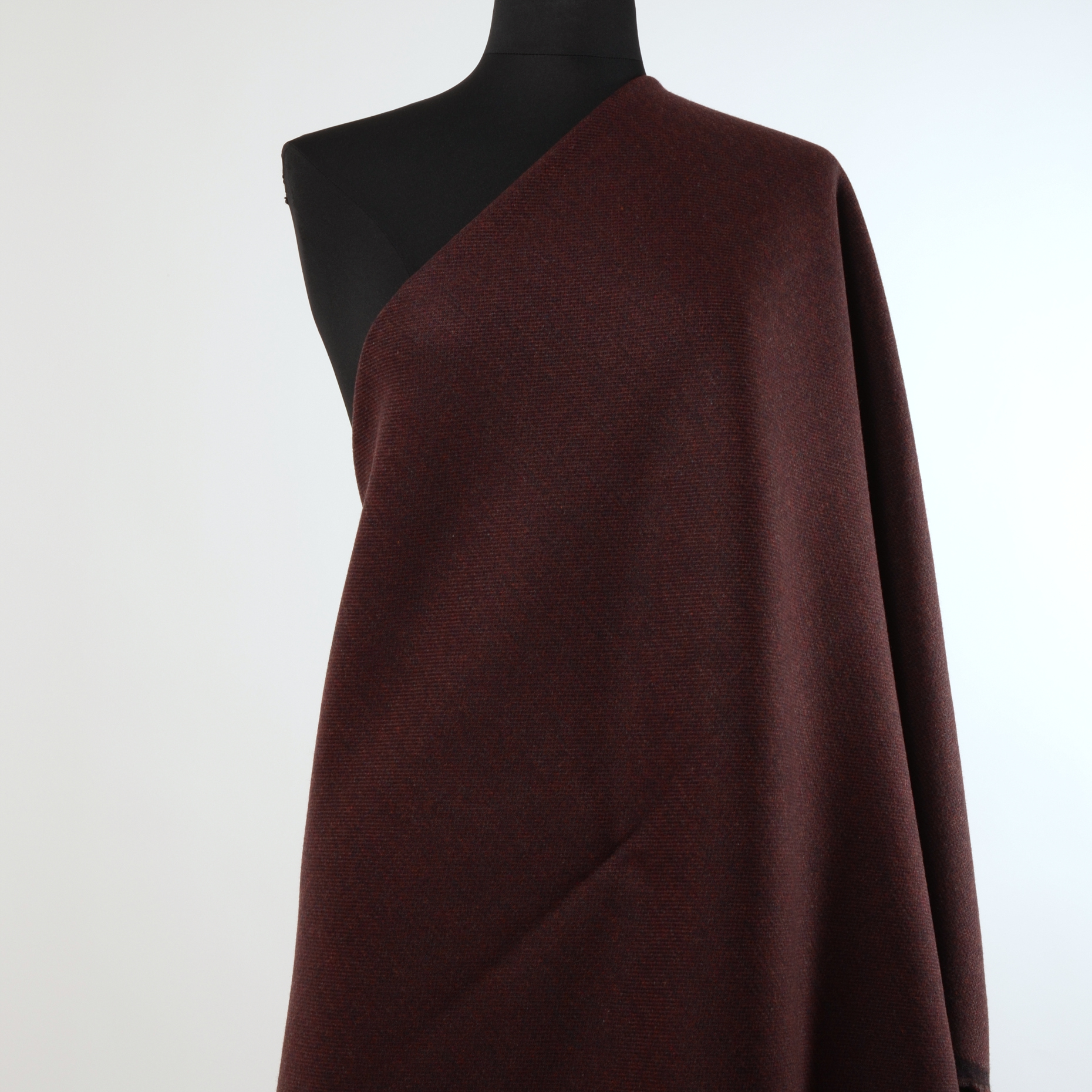 DOUBLE, WOOL BLEND, CARMINE RED&MIDNIGHT BLUE