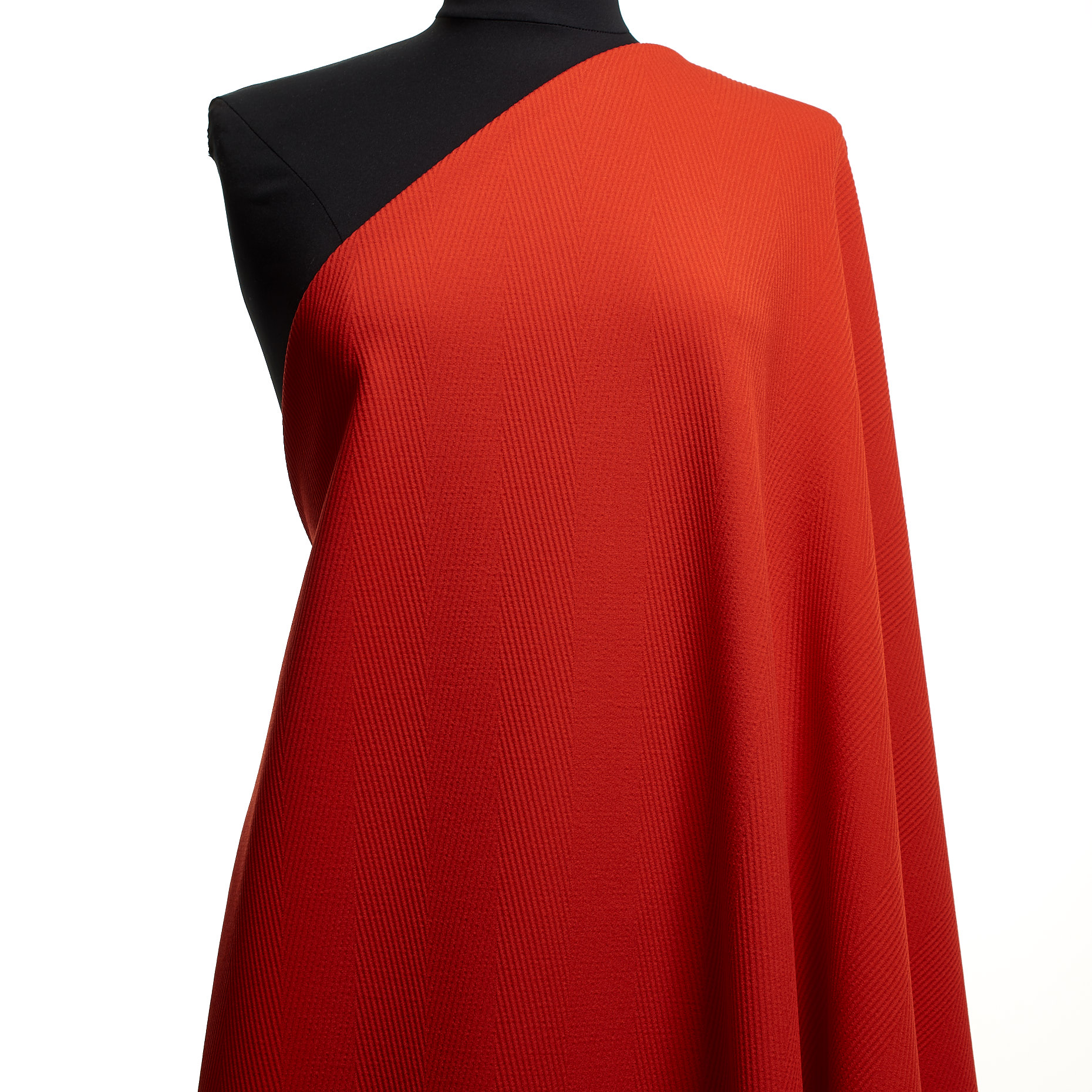 TECHNO STRETCH, VISCOSE, HERRINGBONE, BRIGHT LIPSTICK