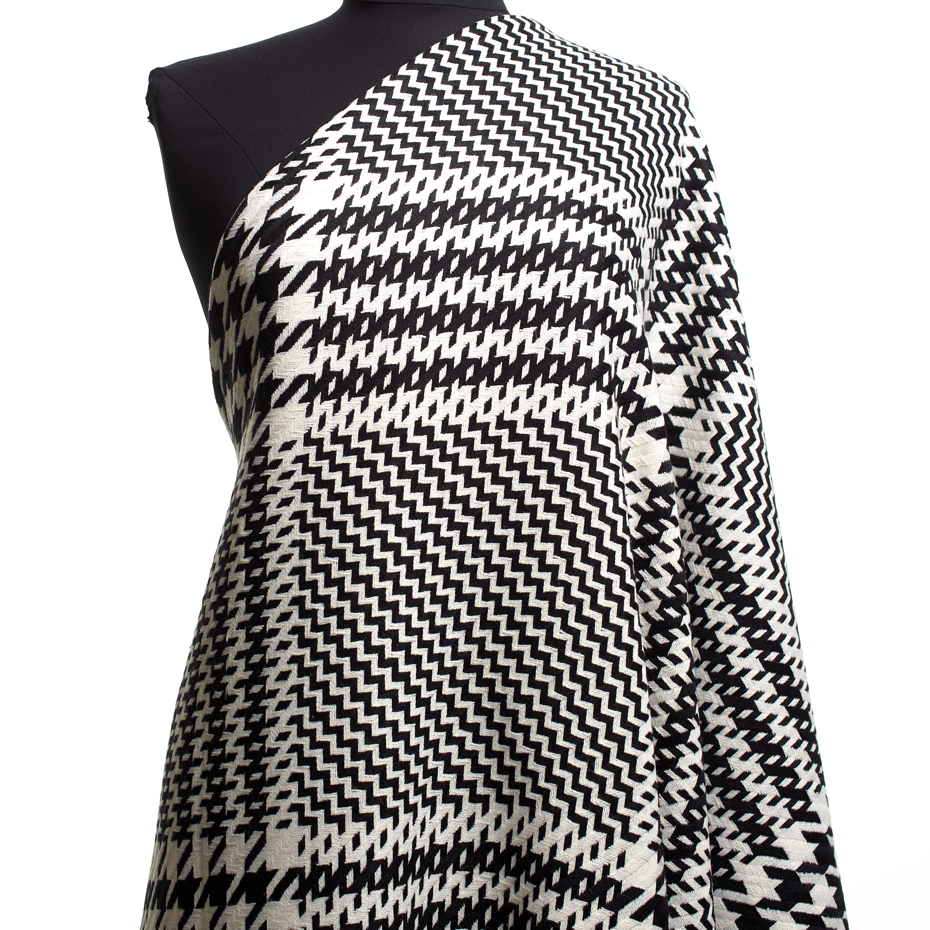 Jacquard, Wolle Mix, Antique White&Raven Black