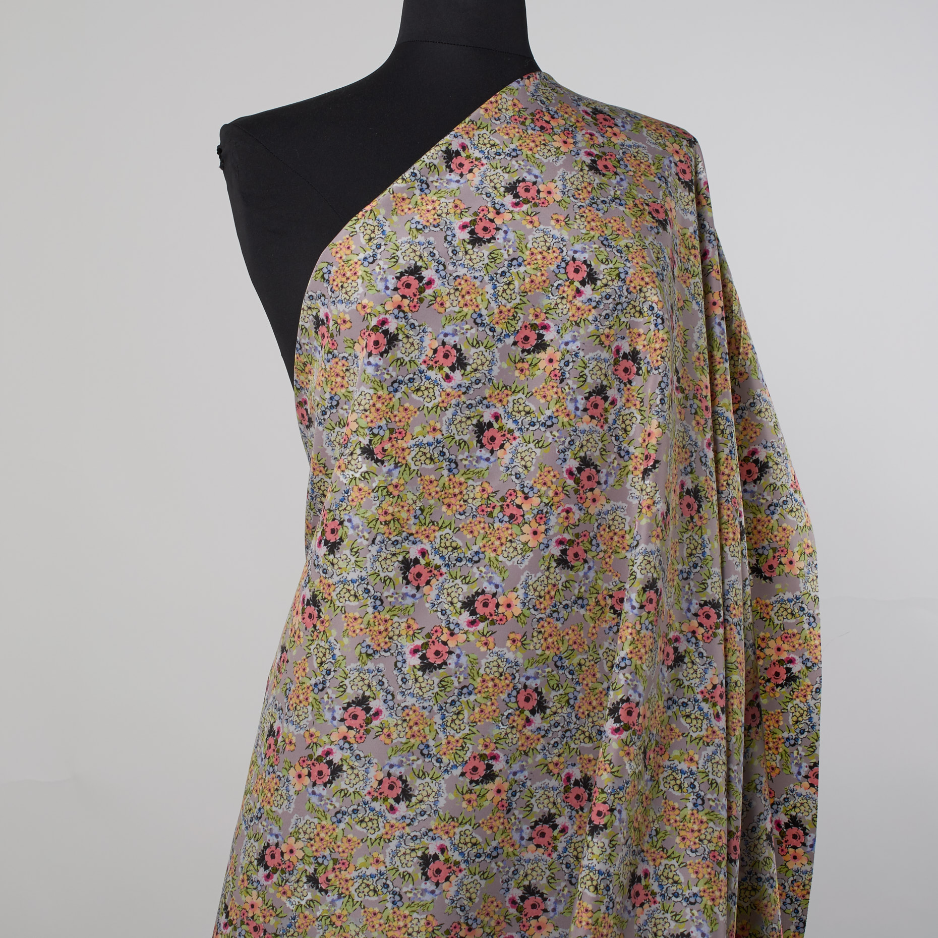 SILK EFFECT, FLORAL, VAPOR BLUE&SHELL PINK
