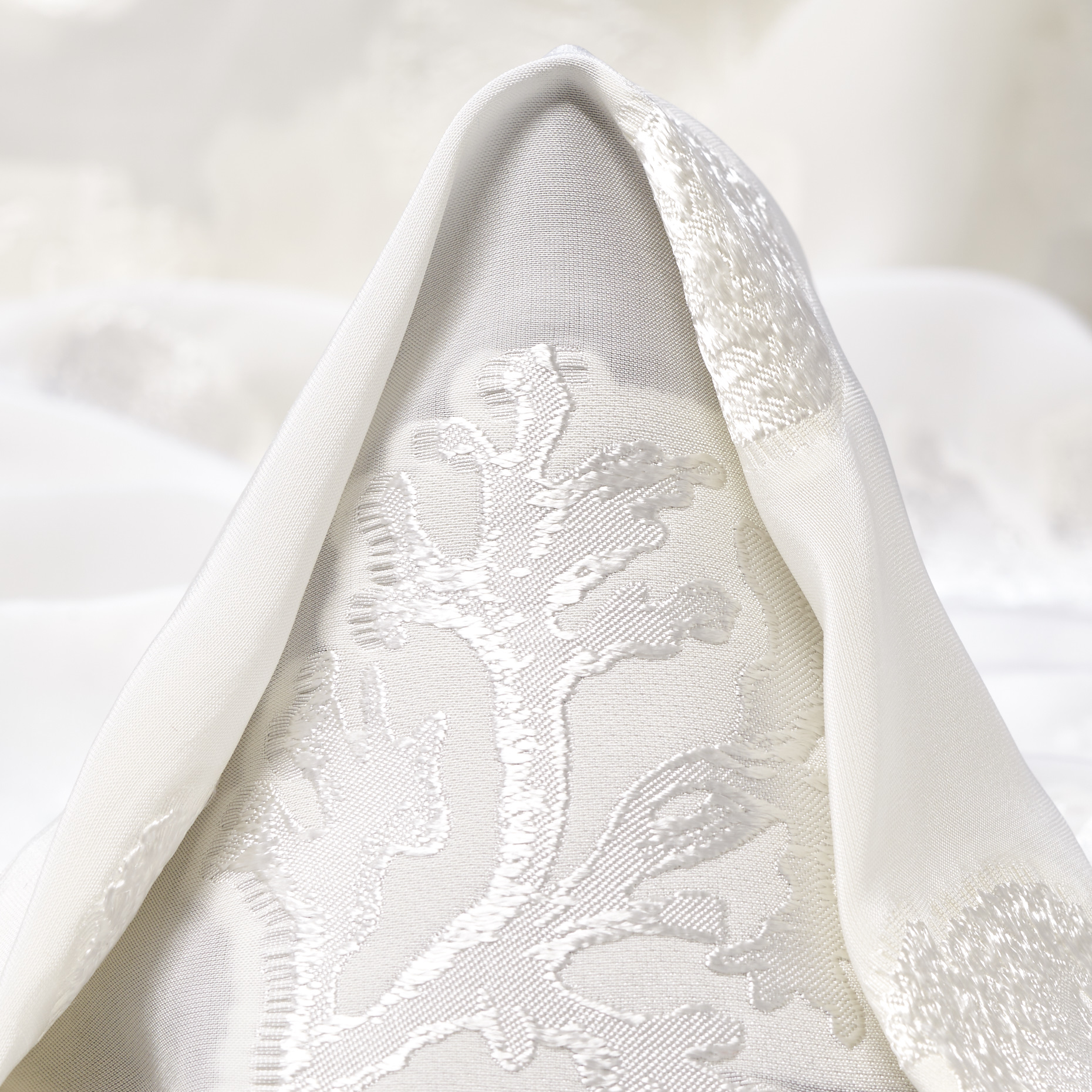 Jacquard, Viscosa, Seta, Brilliant White (P000006460)