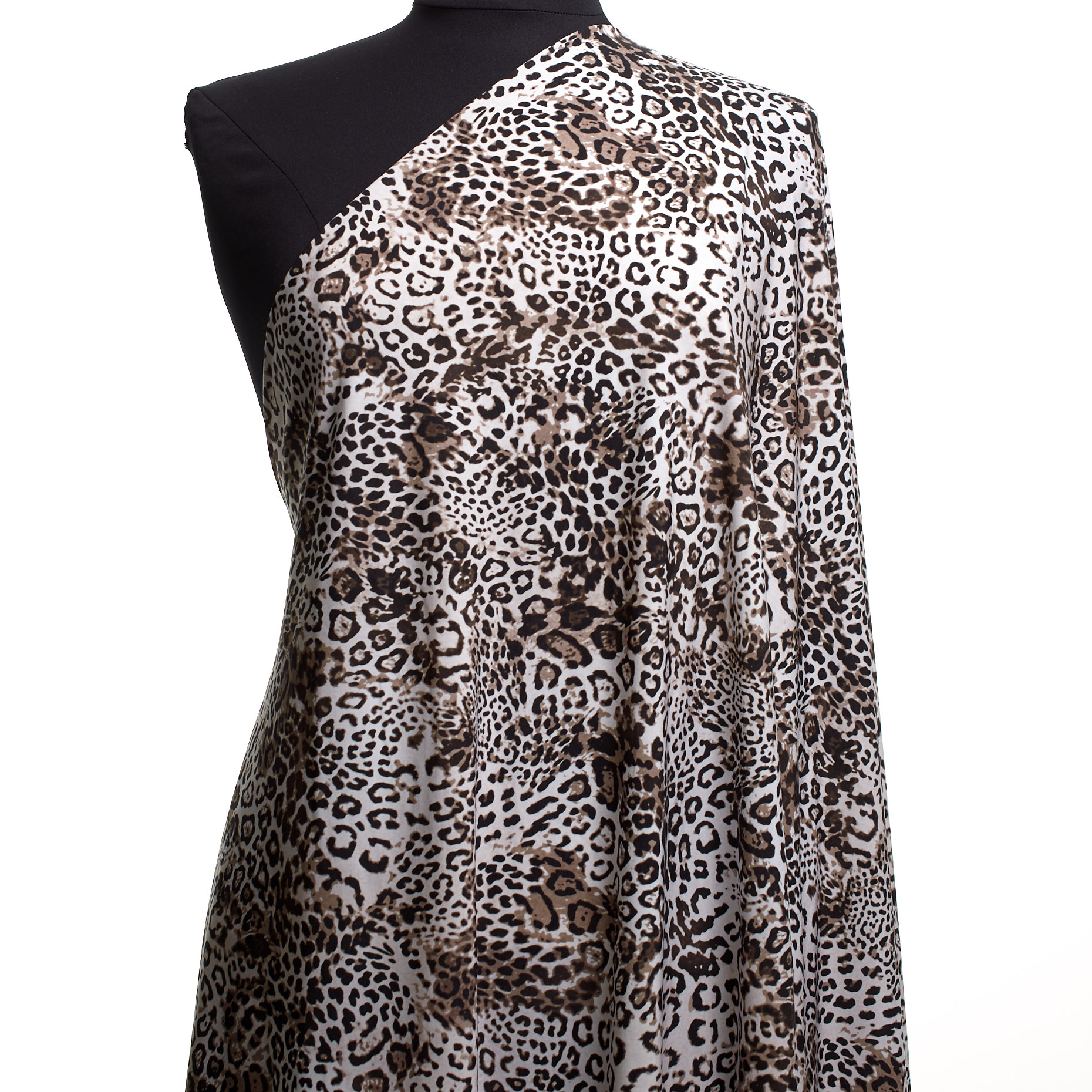 Techno Jersey, Animales, Alta Elasticidad, Snow White&Black Olive