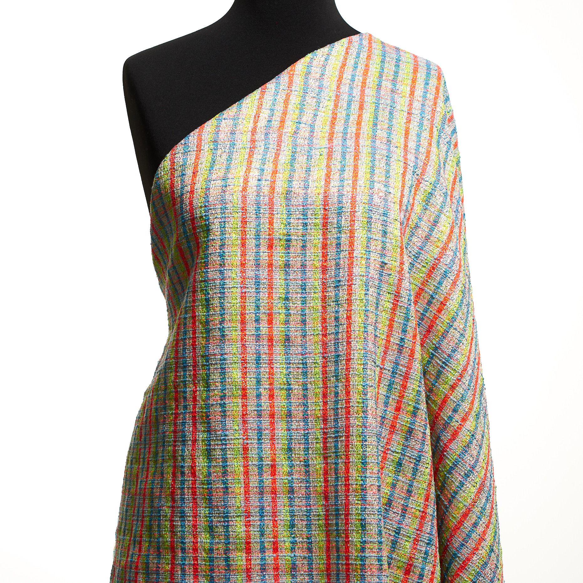 CHANEL, COTTON, LUREX, MALIBU BLUE&VIBRANT ORANGE