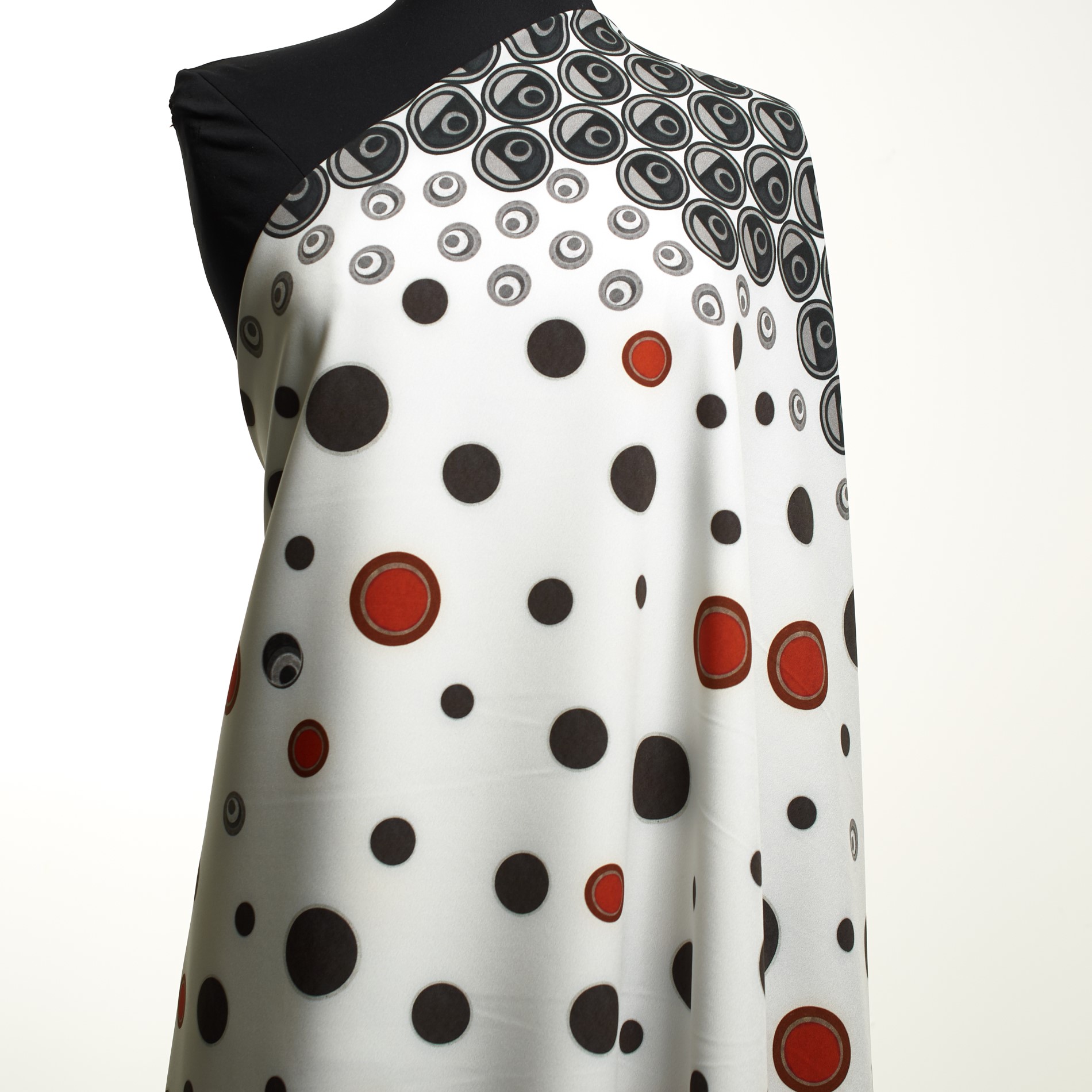 Techno Stretch, Estampado, Orange Red&Snow White