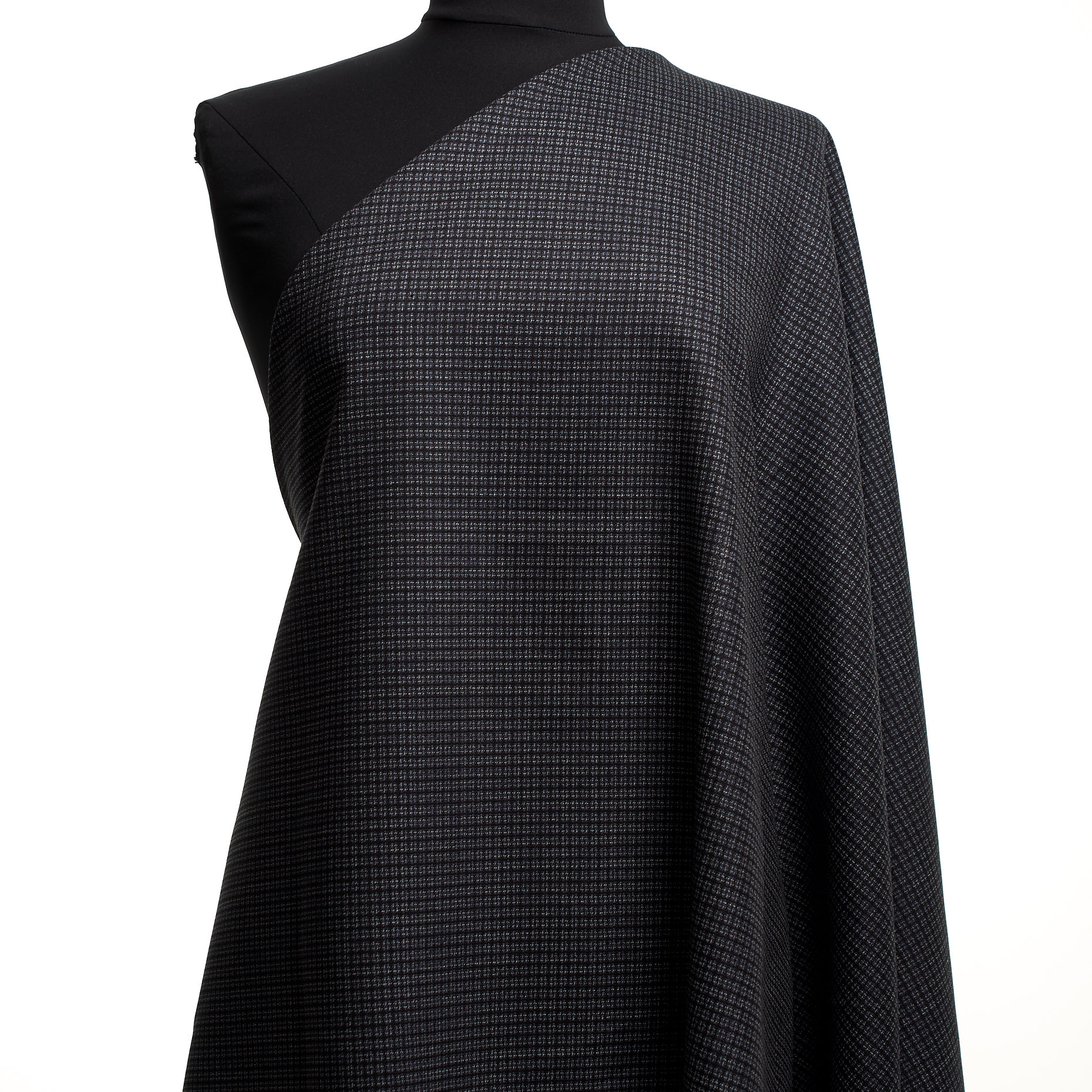 Jacquard, Wool, Viscose, Blackened Pearl