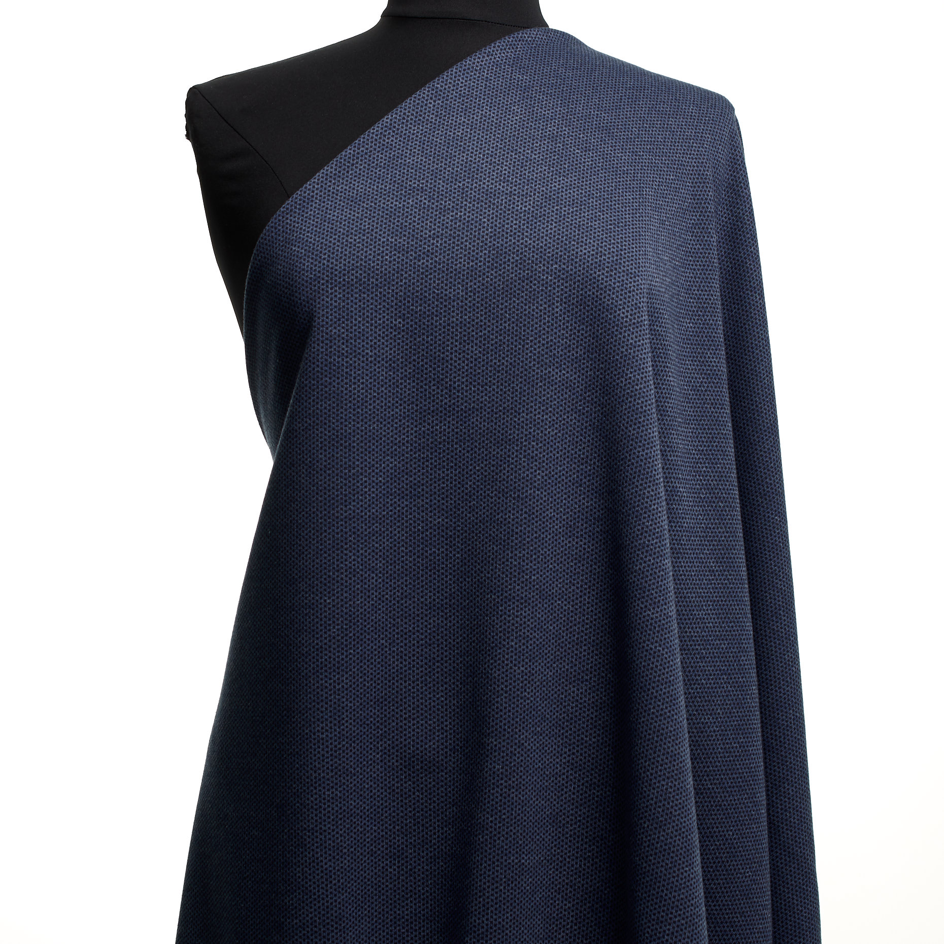 Jersey, Jacquard, Cotton Blend, Nightshadow Blue