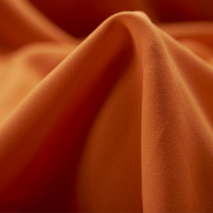 CRÊPE, CHIFFON, VIBRANT ORANGE