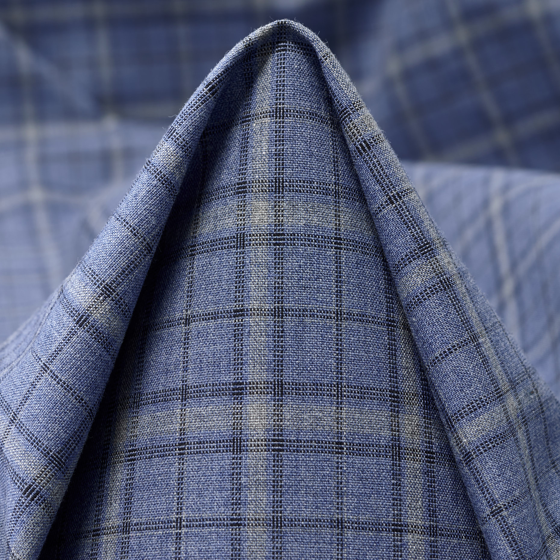 Popeline, Cotone, Quadro, Rain Washed