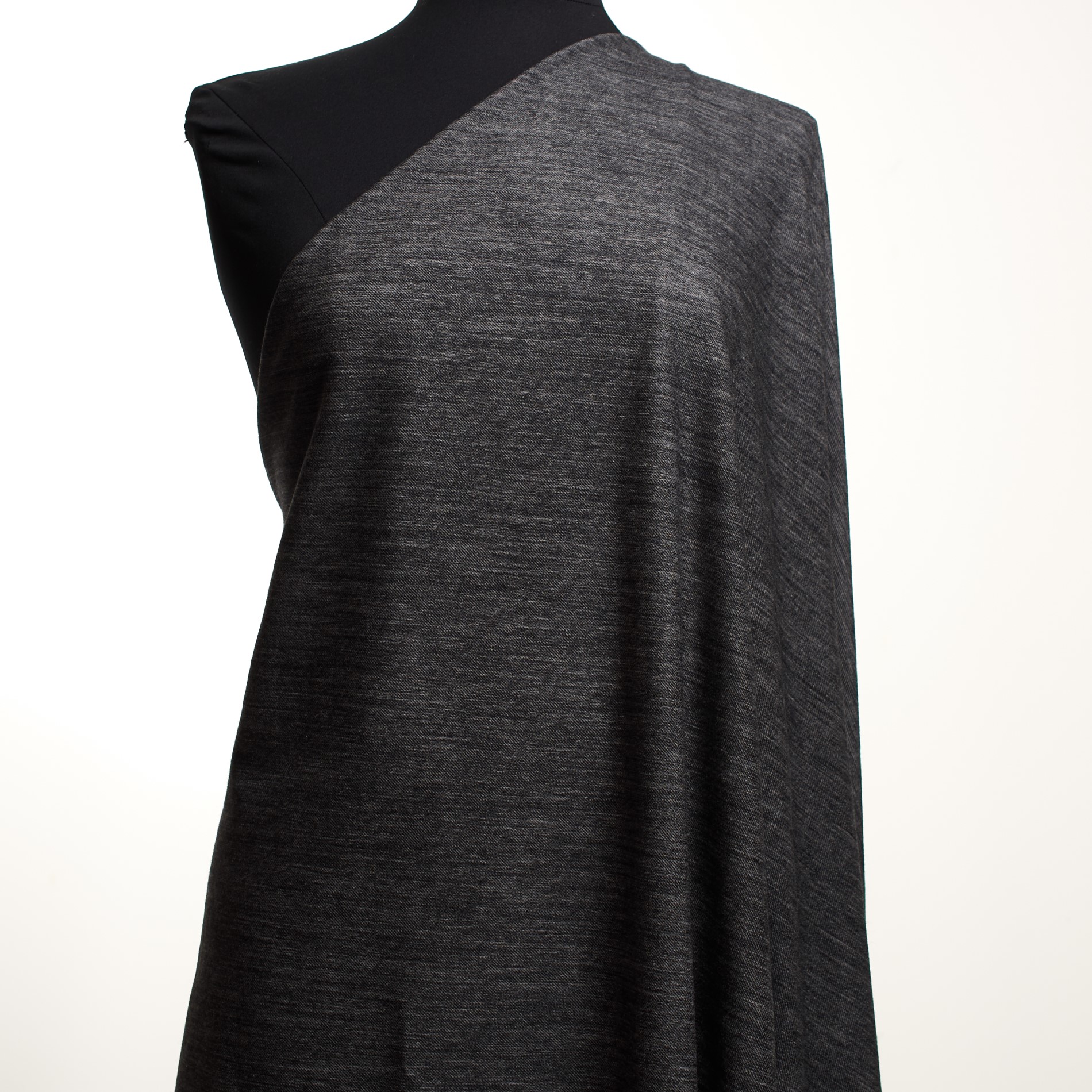 SINGLE JERSEY, WOOL BLEND, MELANGE, IRON GATE