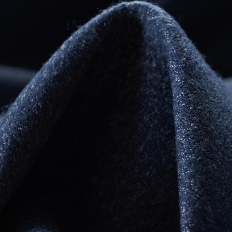 DOUBLE, JERSEY, WOOL, DARK DENIM