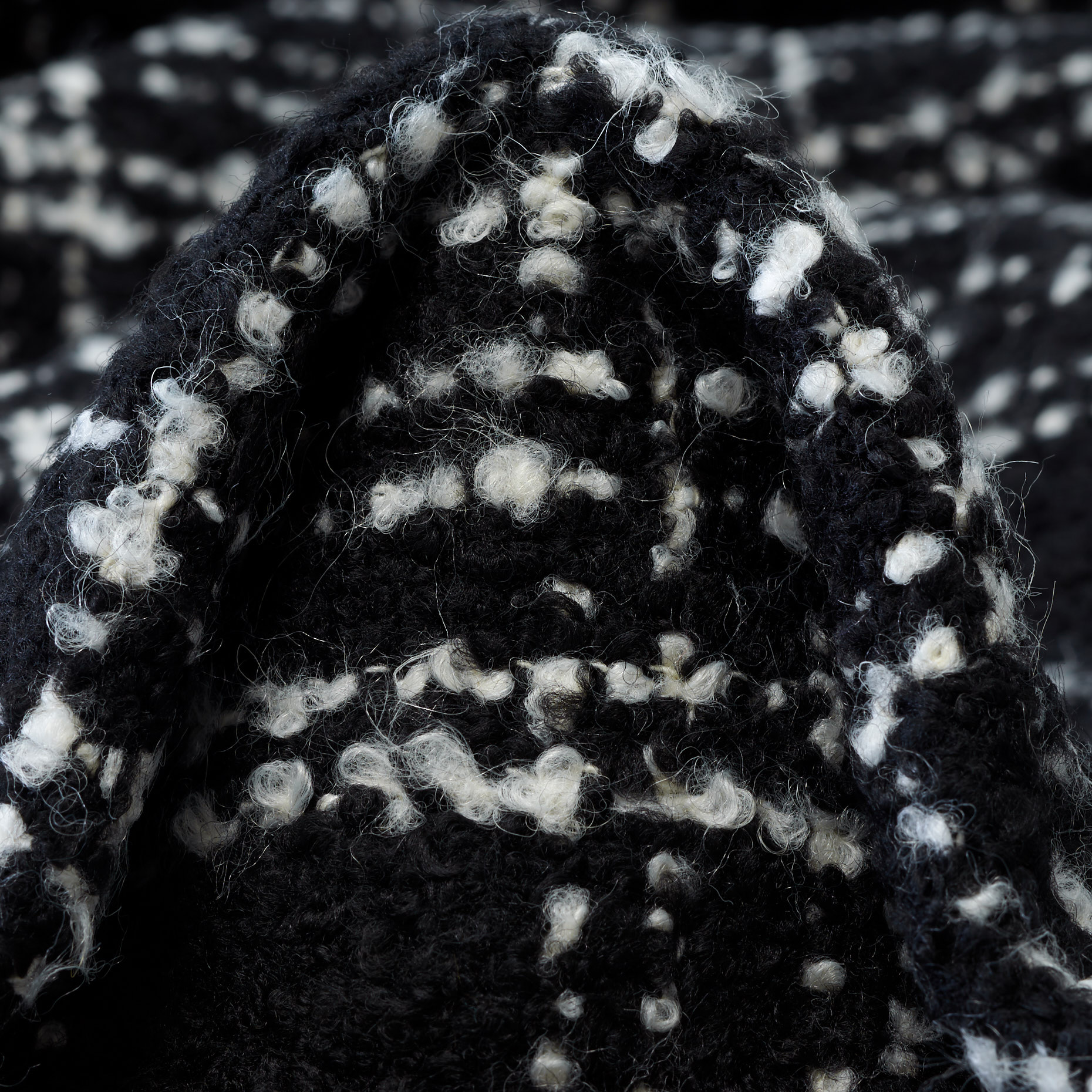 Bouclé, Misto Lana, Quadro, Raven Black&Ivory (F000043784)