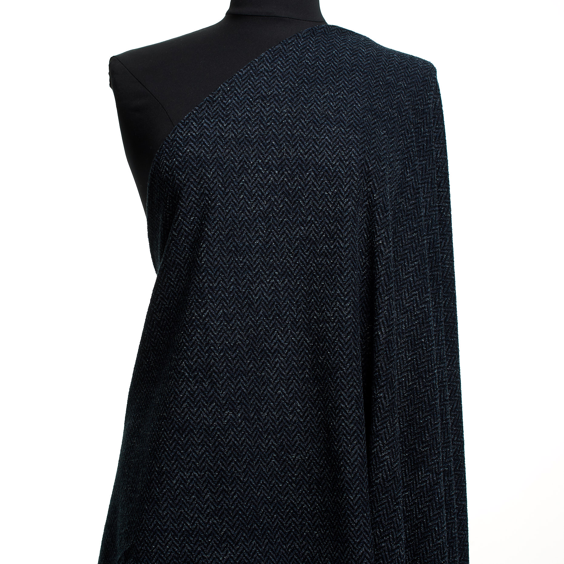 Jersey, Baumwolle, Fischgrat, Mood Indigo