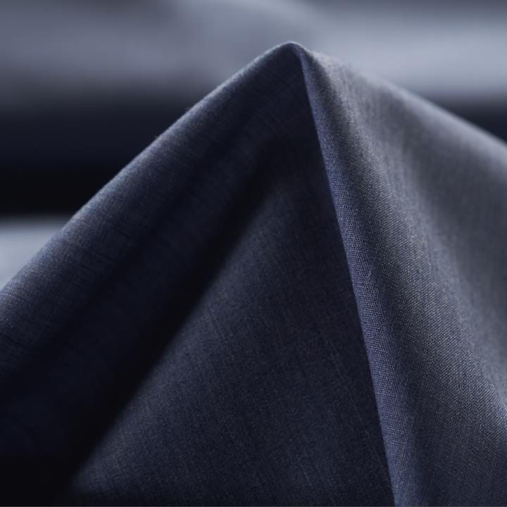 Flanela, Mieszanka bawełny, Melange, Indigo Blue