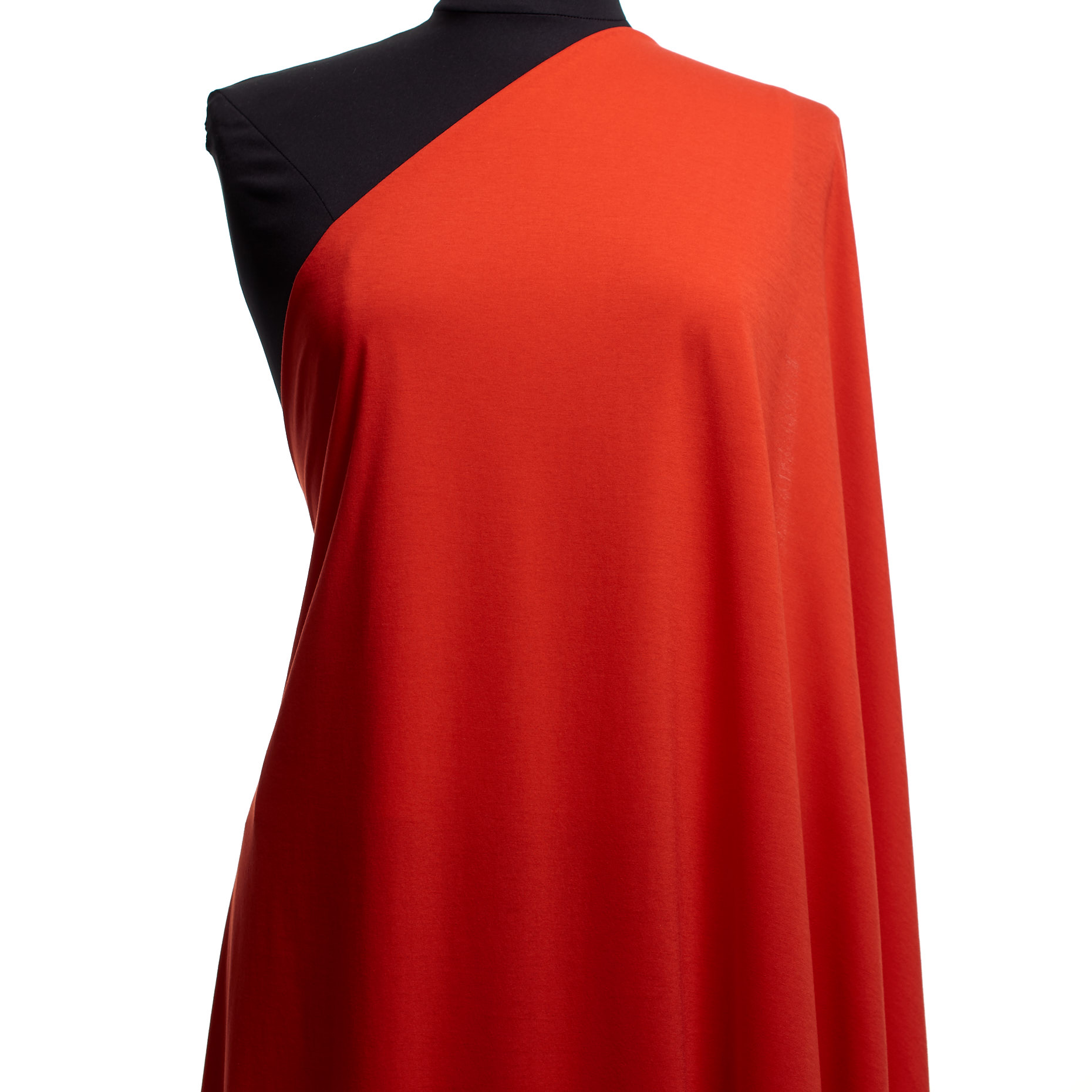Cotton, Jersey, Poppy Red
