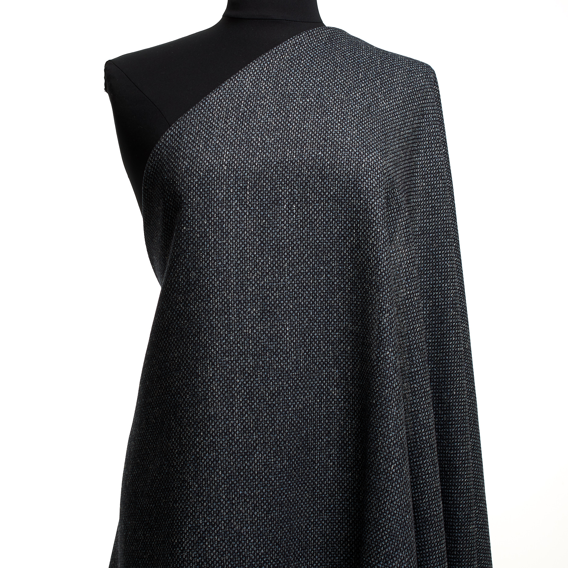 WOOL, LINEN BLEND, MICRO DESIGN, CAVIAR