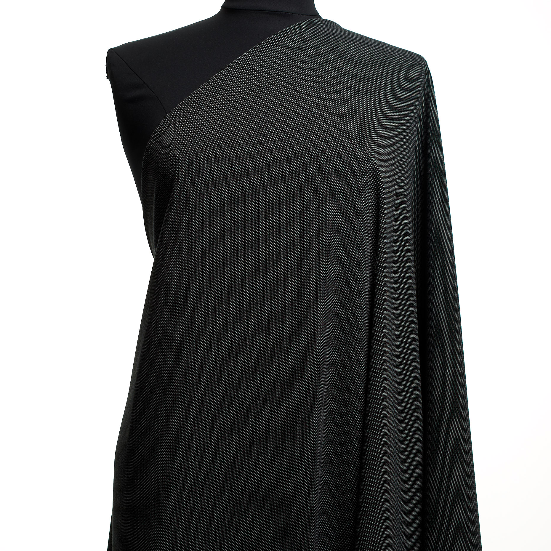 Twill, Viskose Mix, Elastik, Raven Black
