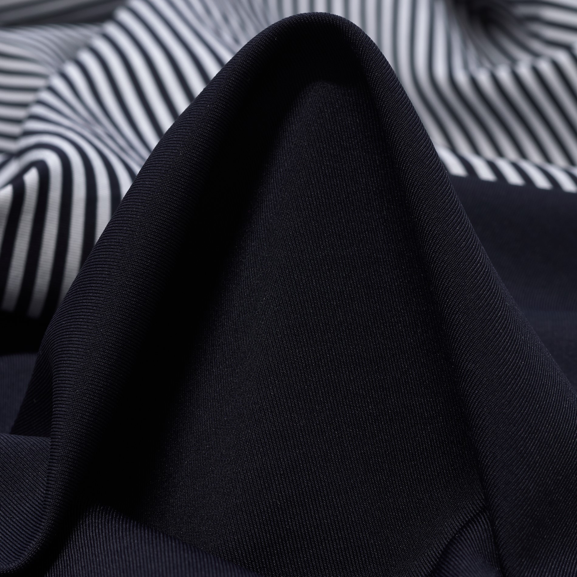 Techno Jersey, Double, Rigato, Midnight Blue&Silver Gray (F000031690)