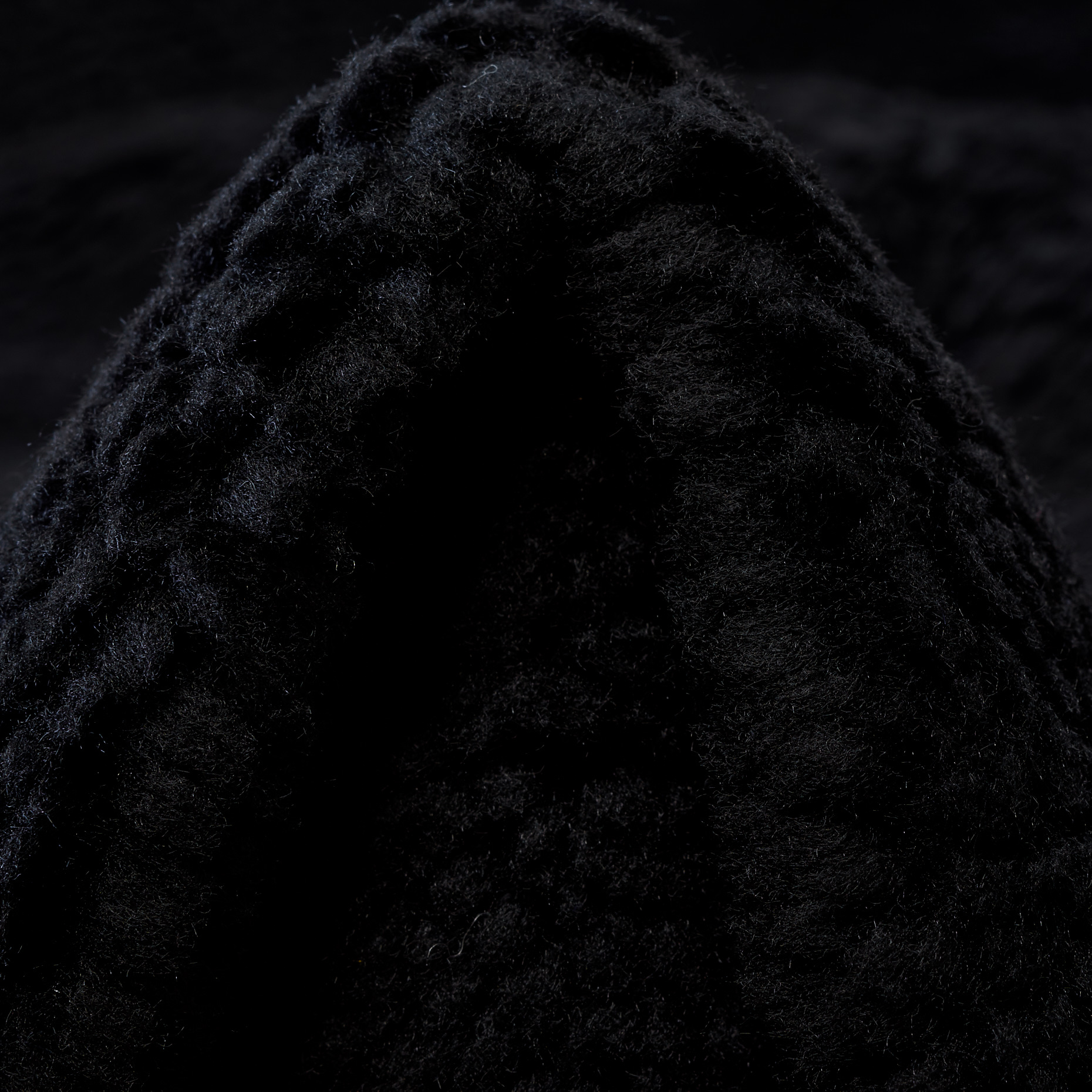 FAUX FUR, WOOL BLEND, JET BLACK (F000047711)