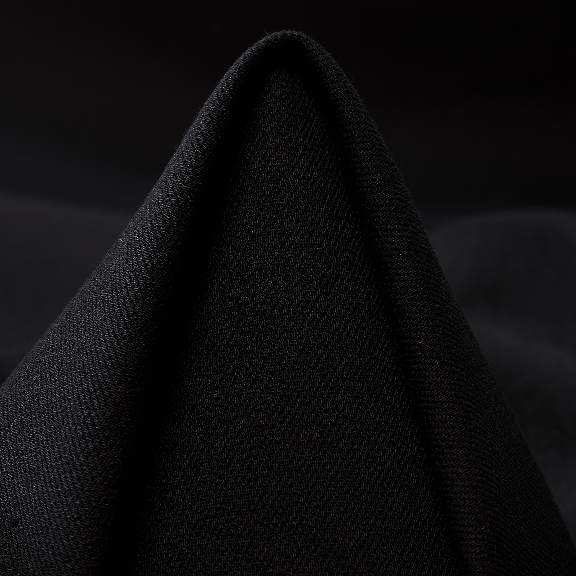 Sergé, Coton, Haute Elasticité, Raven Black (F000053482)