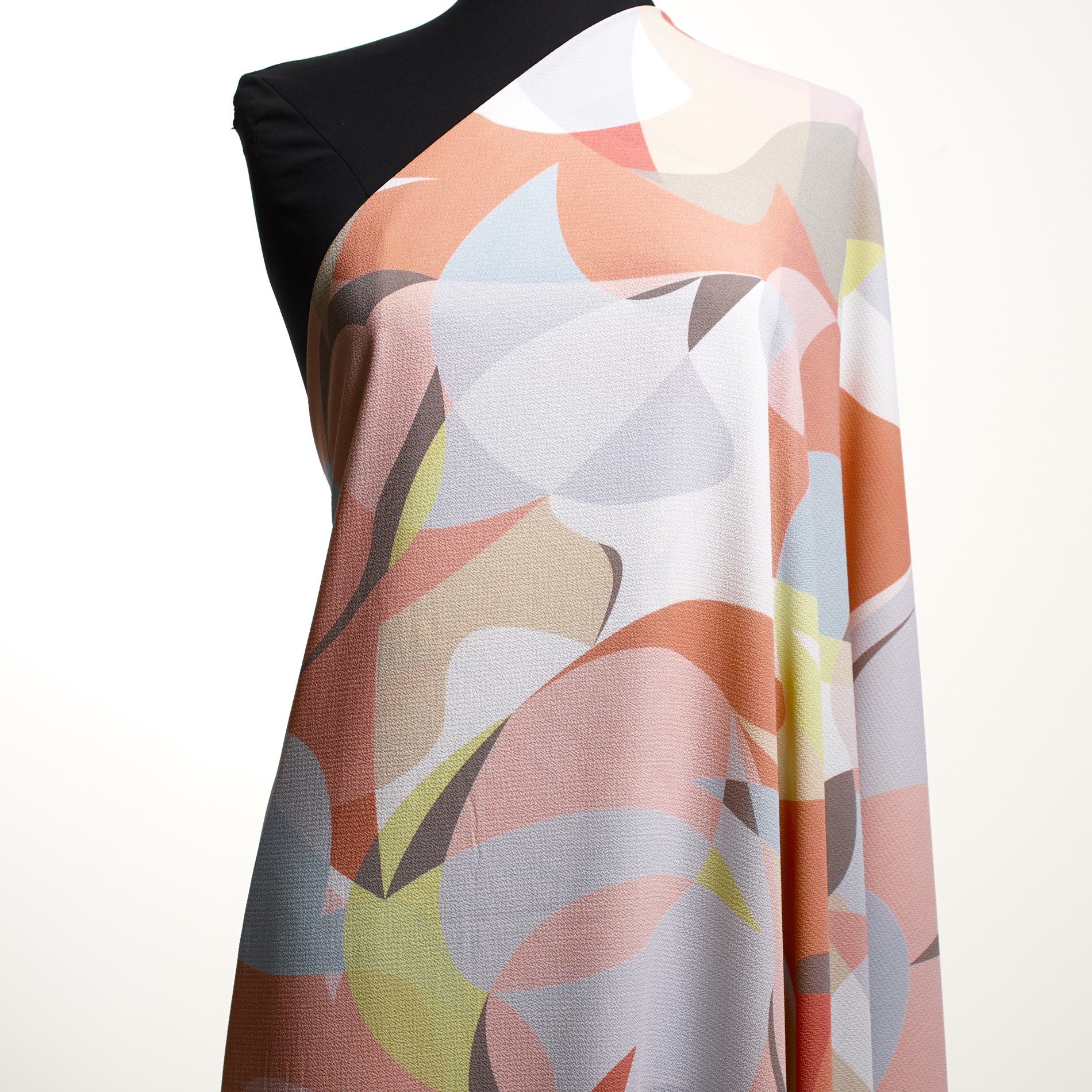 CRÊPE, PRINTED, CHALK PINK&COLOR MIX