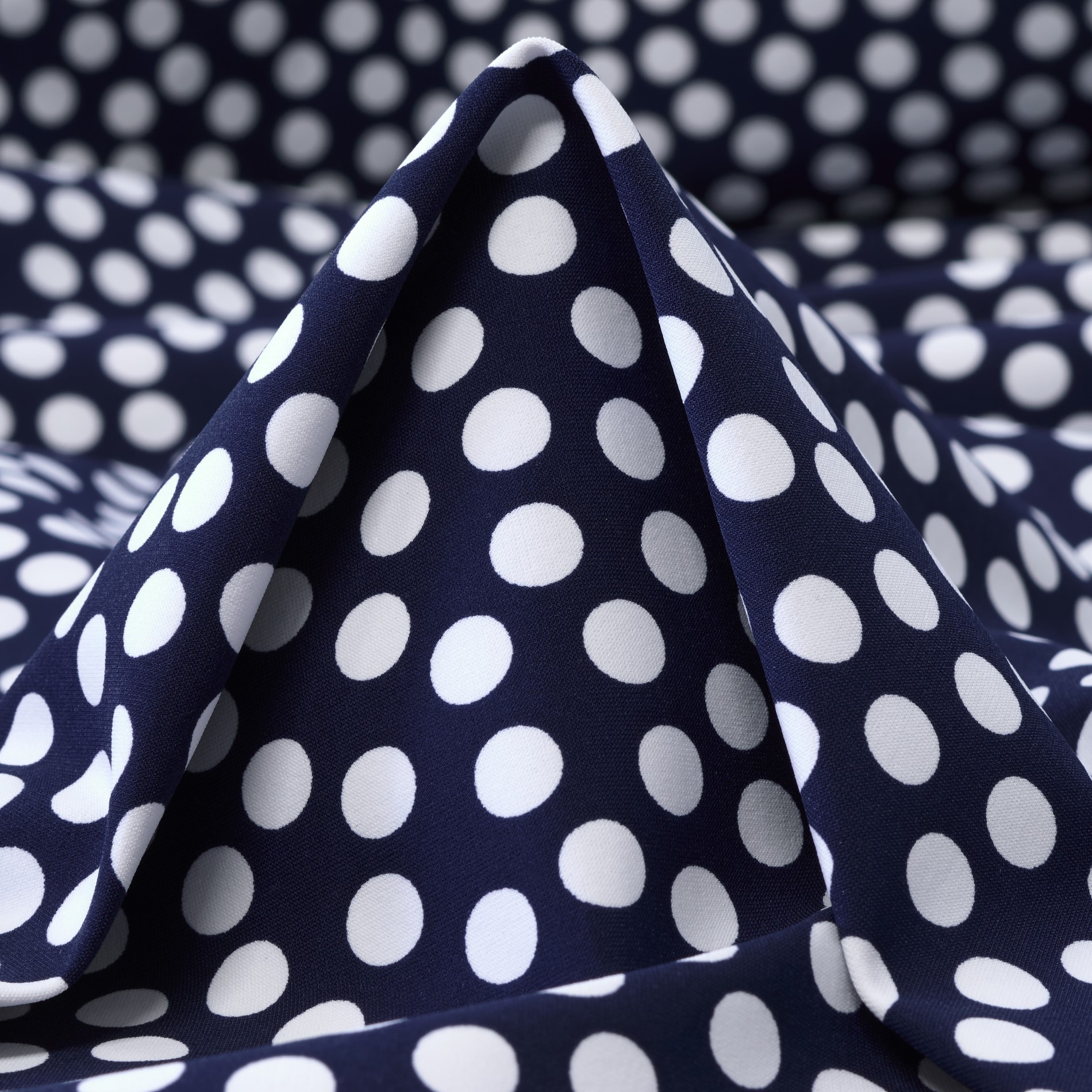 Техно Джерси, Горох, Dark Blue&Brilliant White