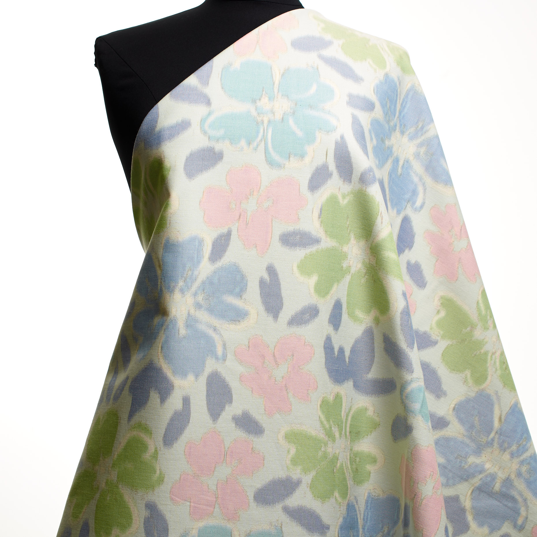 Jacquard, Chiné, Floral, Blushing Bride&Water Lily
