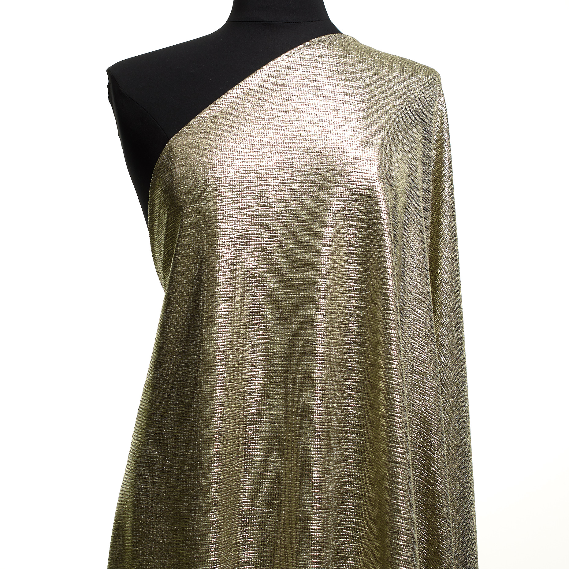 Jersey, Metallic, Elastic, Red Gold